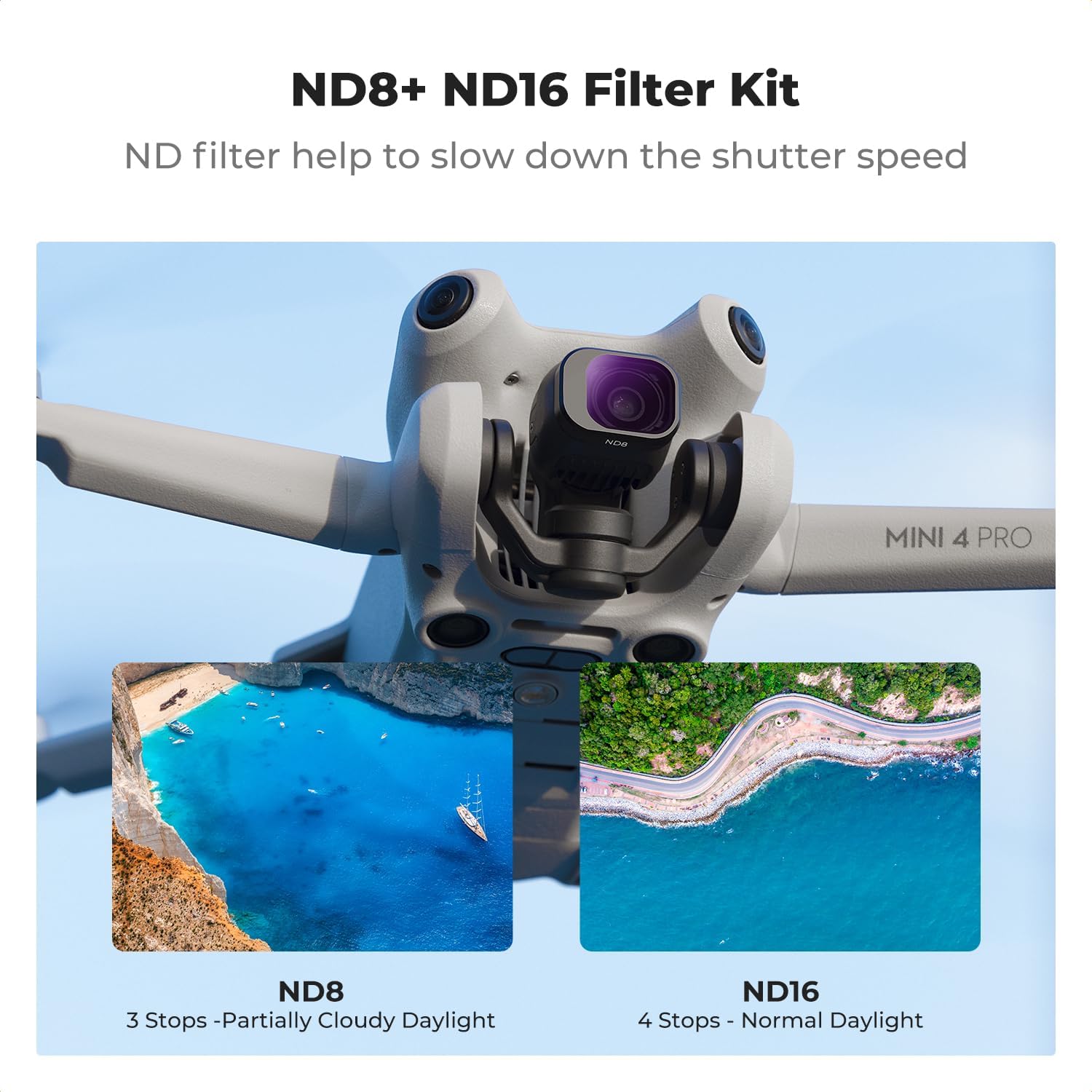 Thumbnail 2 de K&F Concept Mini 4 PRO Filtri Kit: CPL, UV, ND8 e ND16 (compatibile con DJI Mini 4 Pro)