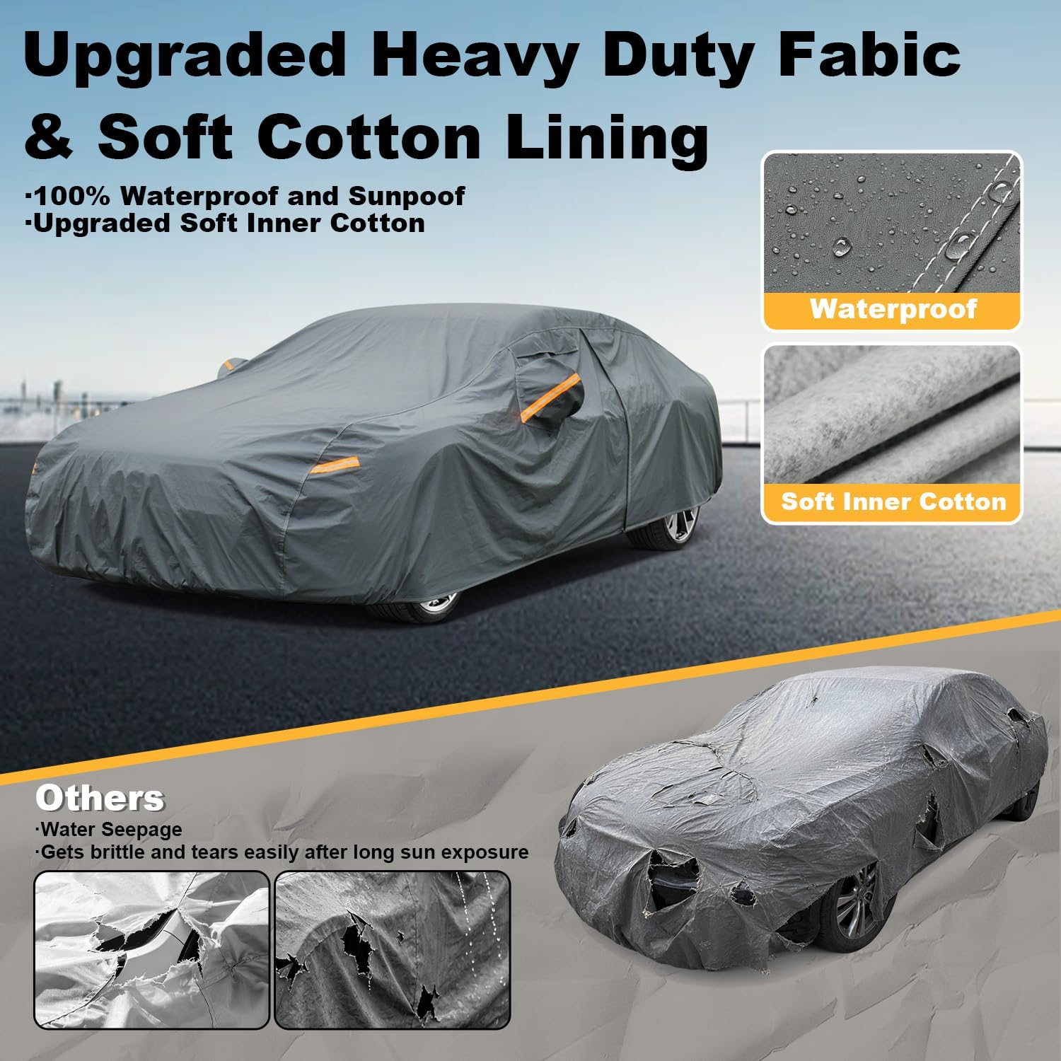 Thumbnail 1 de GUNHYI 16-Layer All-Weather Car Cover for Sedans (Universal Fit)