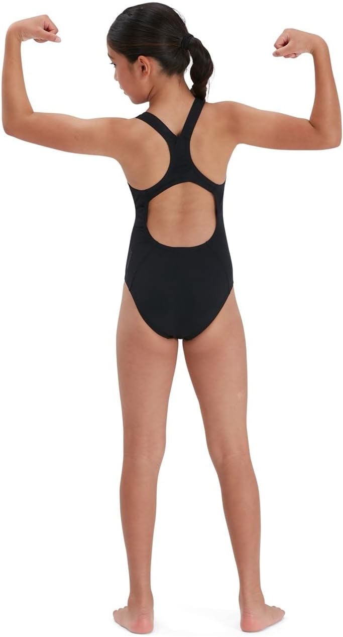 Detalle de Speedo Mädchen ECO Endurance+ Medalist Badeanzug – chlorbeständig, recyceltes Material, bequeme Passform