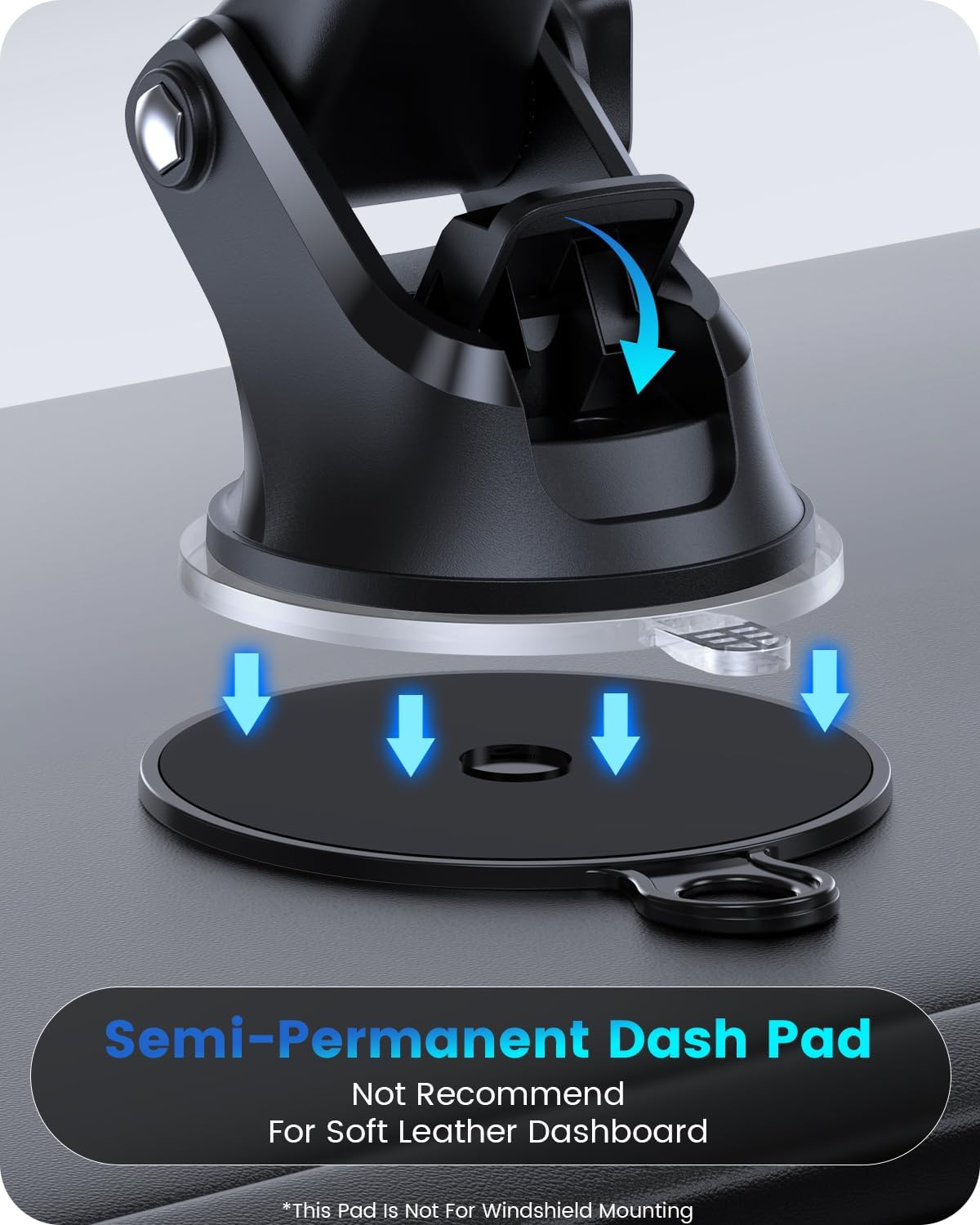 Thumbnail 5 de OQTIQ Handyhalterung Auto 3-in-1 mit Lüftungsclip und Saugnapf, 360° drehbar (4–6,9 Zoll)