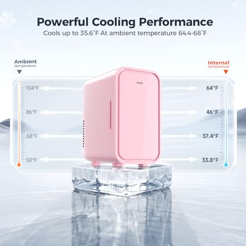 Thumbnail 3 de YASHE Mini Fridge 6 Litre / 8 Can Portable Thermoelectric Cooler (Pink)