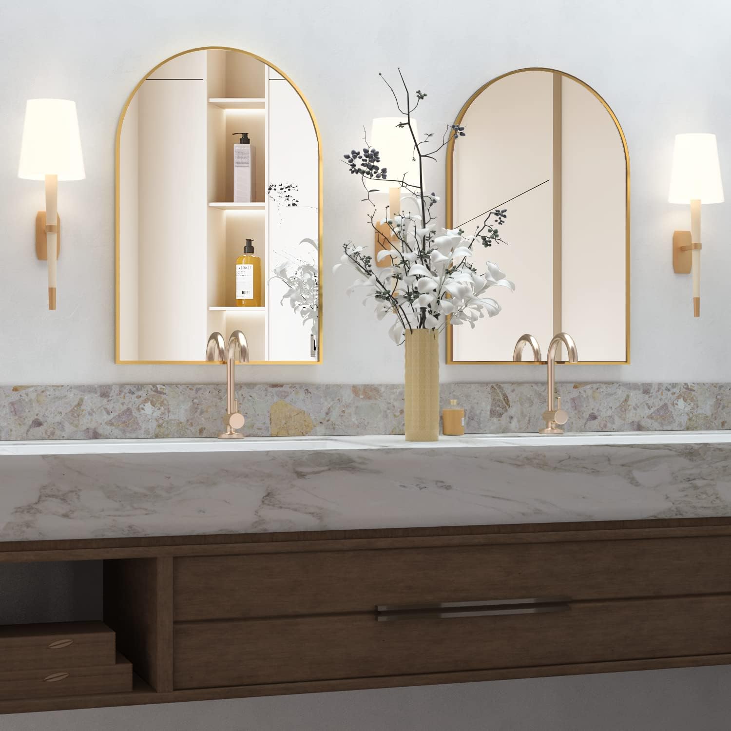 Detalle 2 de NEUWEABY arched wall mirror 20 x 30 in