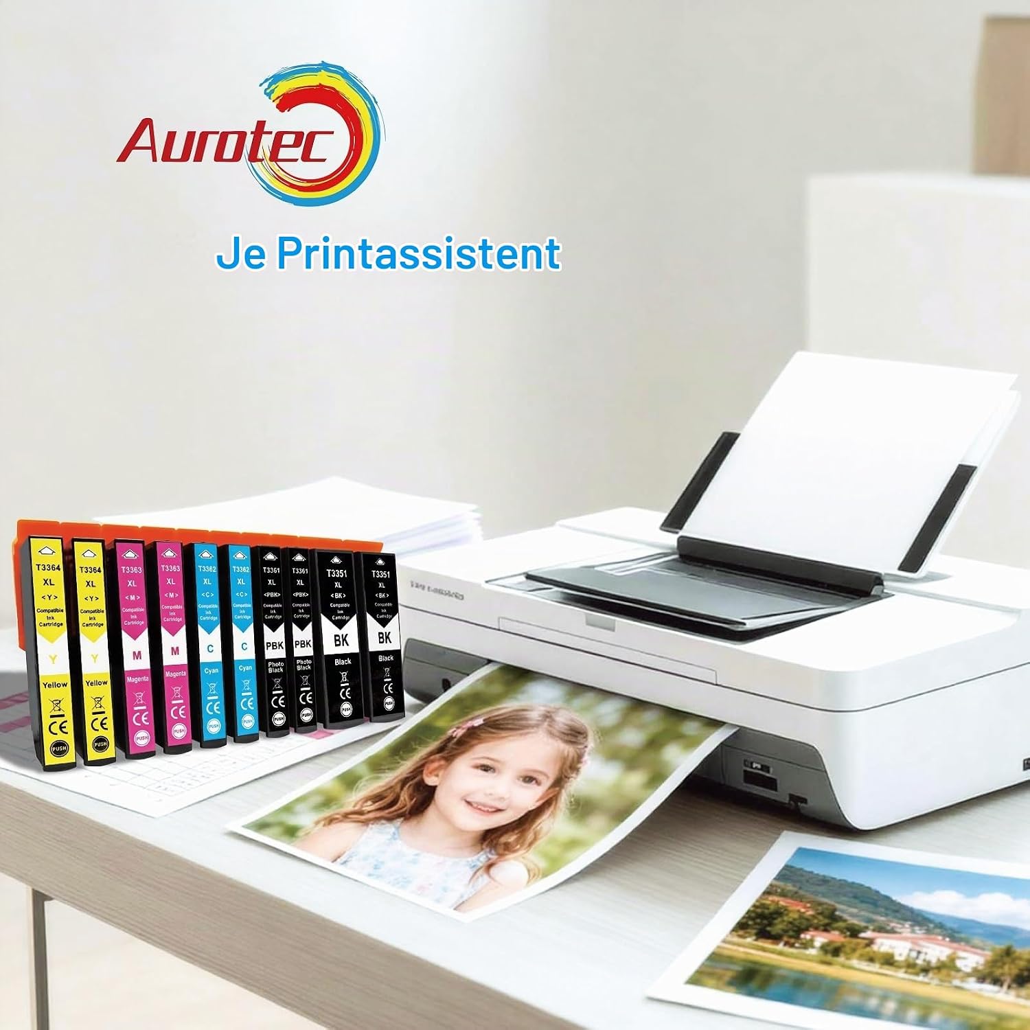 Thumbnail 5 de Aurotec 33XL multipack inktcartridges, 10 stuks voor Epson XP-printers