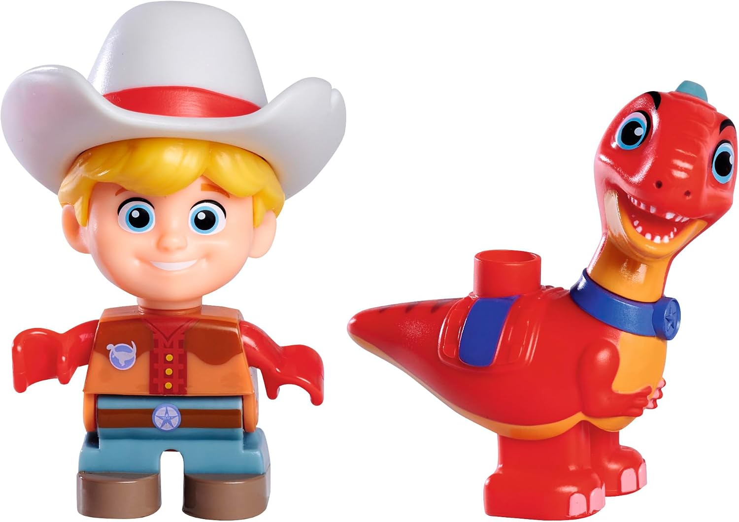 Detalle de Big-Bloxx Dino Ranch Clubhaus XXL mit 168 Bausteinen – Mehrstöckiges Dino-Abenteuer für Kinder von 18 Monaten bis 5 Jahren