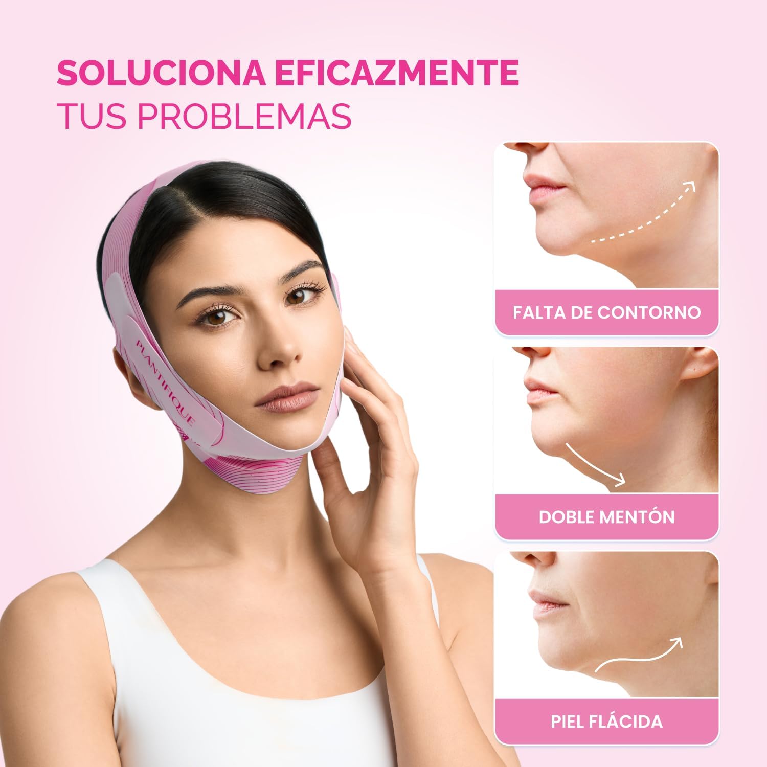 Detalle 2 de PLANTIFIQUE Mentonera Papada Reutilizable 30–60 min 🧖♀