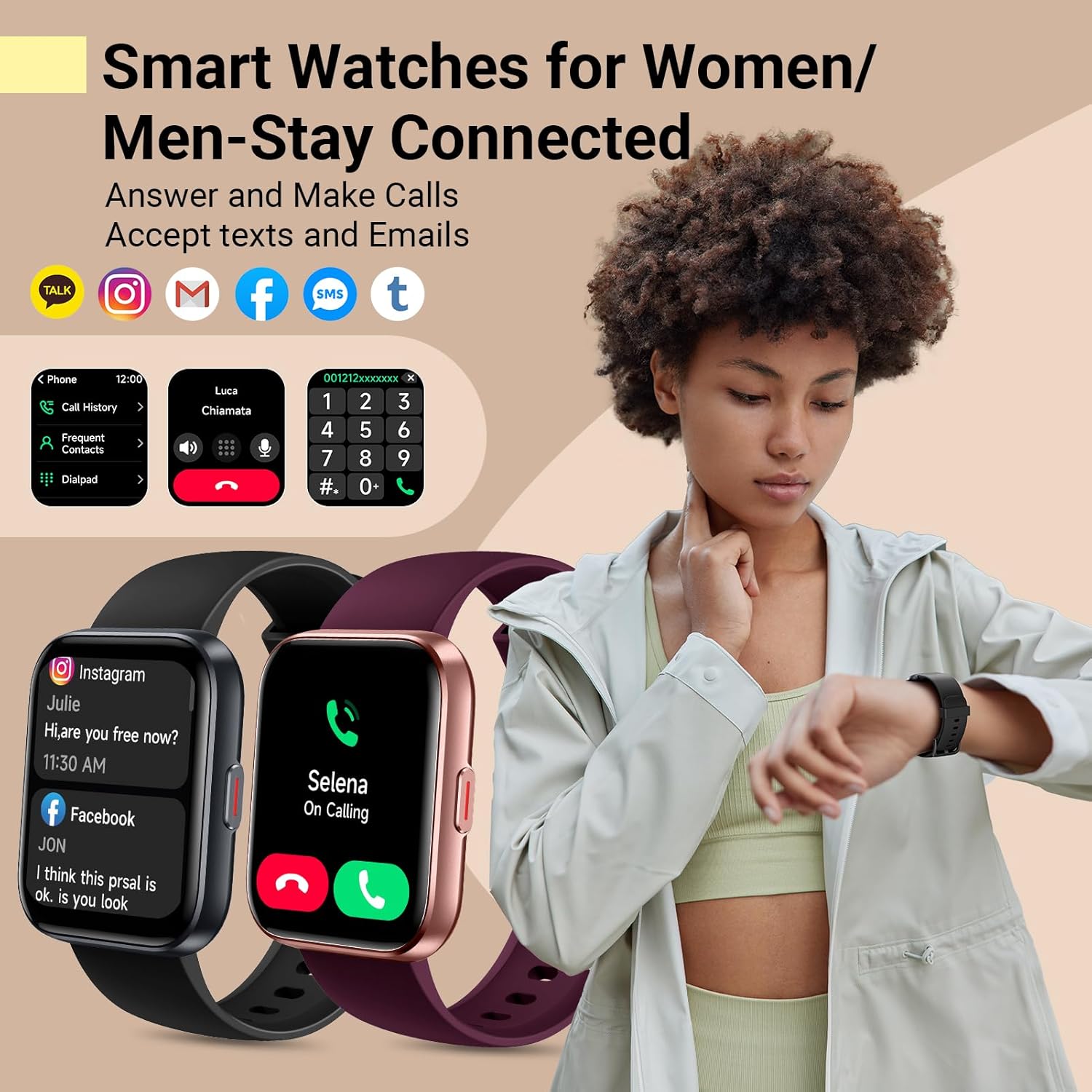 Detalle de Smart Watches for Women (Answer/Make Call) with Alexa Built-in and 120 Sports Modes