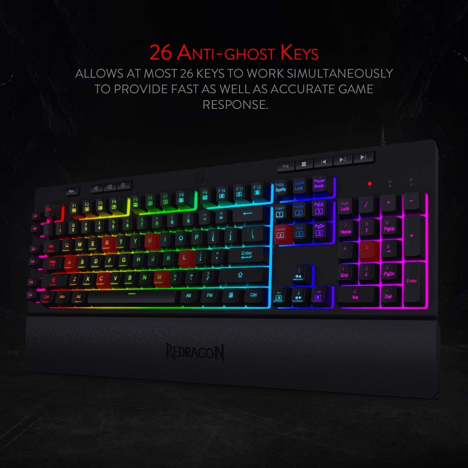 Thumbnail 5 de Redragon K512 Shiva US-Layout Tastatur