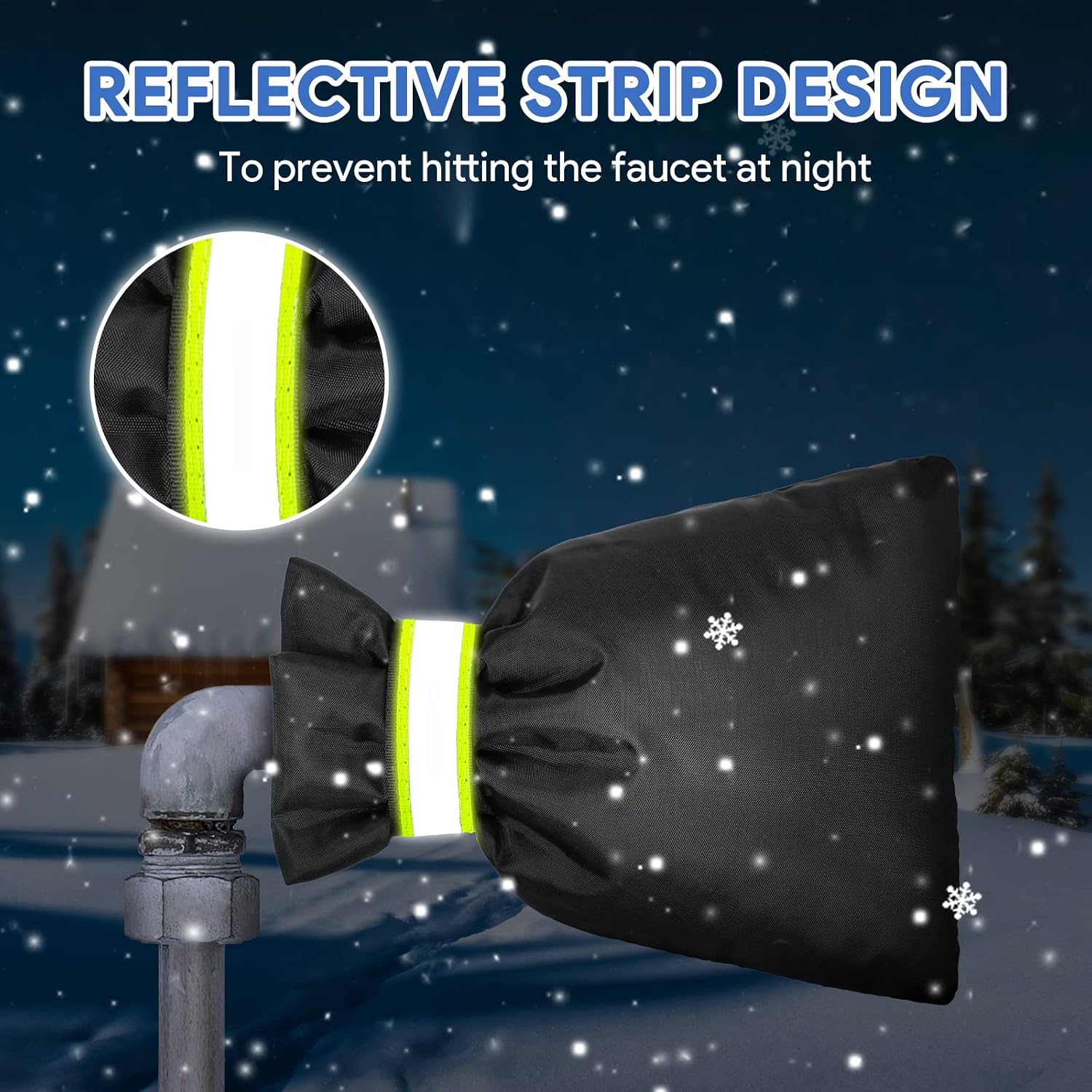 Detalle 2 de DELUX Model 1 Outdoor Faucet Covers, 2-Pack, Waterproof Oxford Fabric