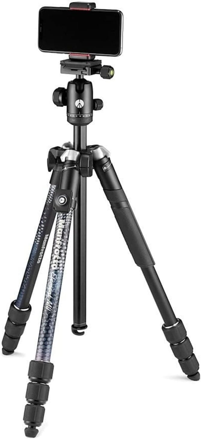 Detalle de Manfrotto Element MII Kamera- und Handystativ (Aluminium) mit Kugelkopf und Bluetooth