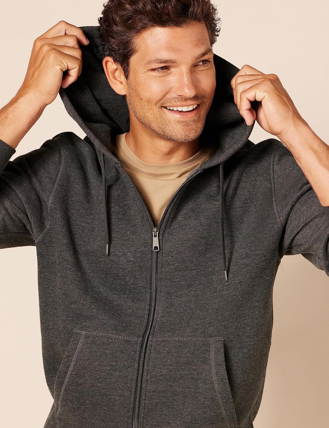 Thumbnail 2 de Herren Fleece-Kapuzenpulli mit durchgehendem Reißverschluss von Amazon Essentials (Big & Tall)