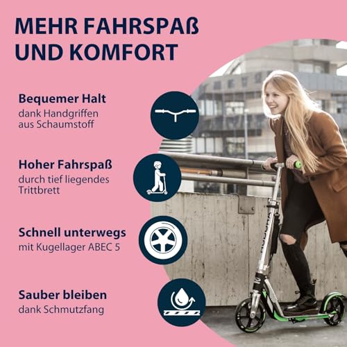 Detalle 2 de HUDORA BigWheel 205-Das Original mit RX Pro Technologie: City-Tretroller klappbar