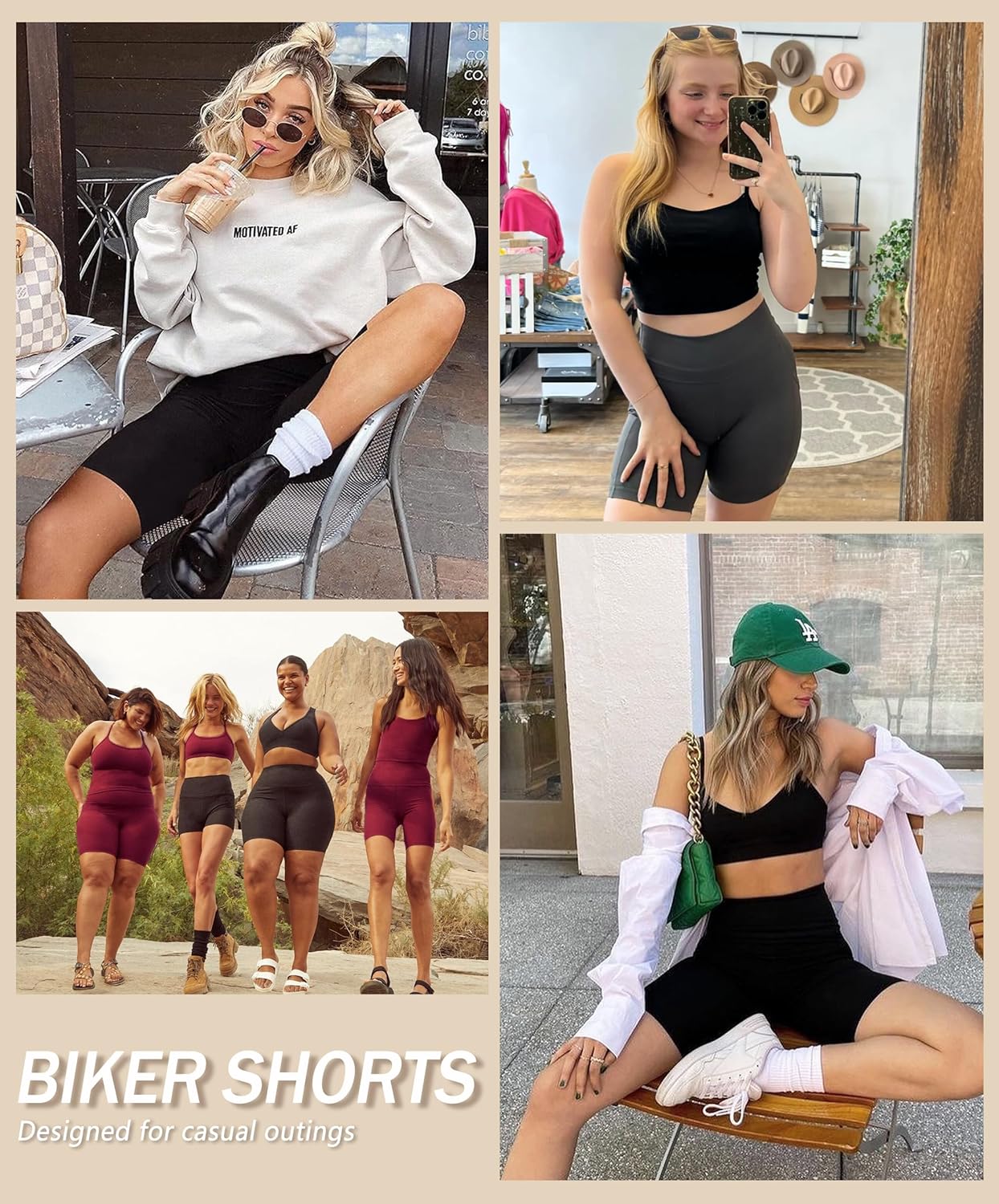 Thumbnail 5 de VALANDY Creamlush 8" high‑waisted biker shorts