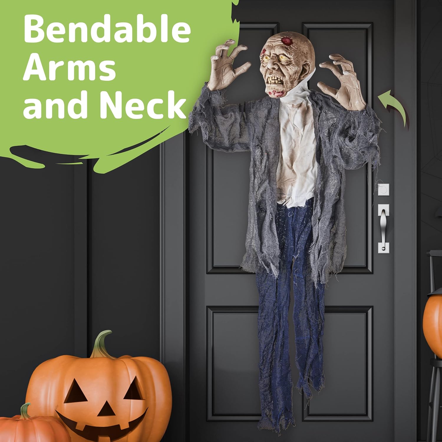 Detalle 1 de PREXTEX Hanging Zombie Decoration, 5-Inch