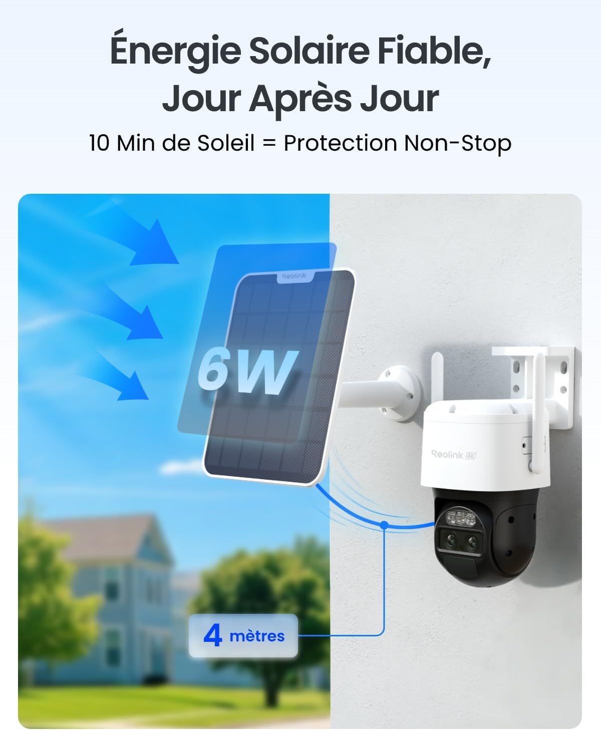 Thumbnail 4 de Reolink 4K PTZ Camera Solaire WiFi extérieure avec suivi auto et zoom 8X