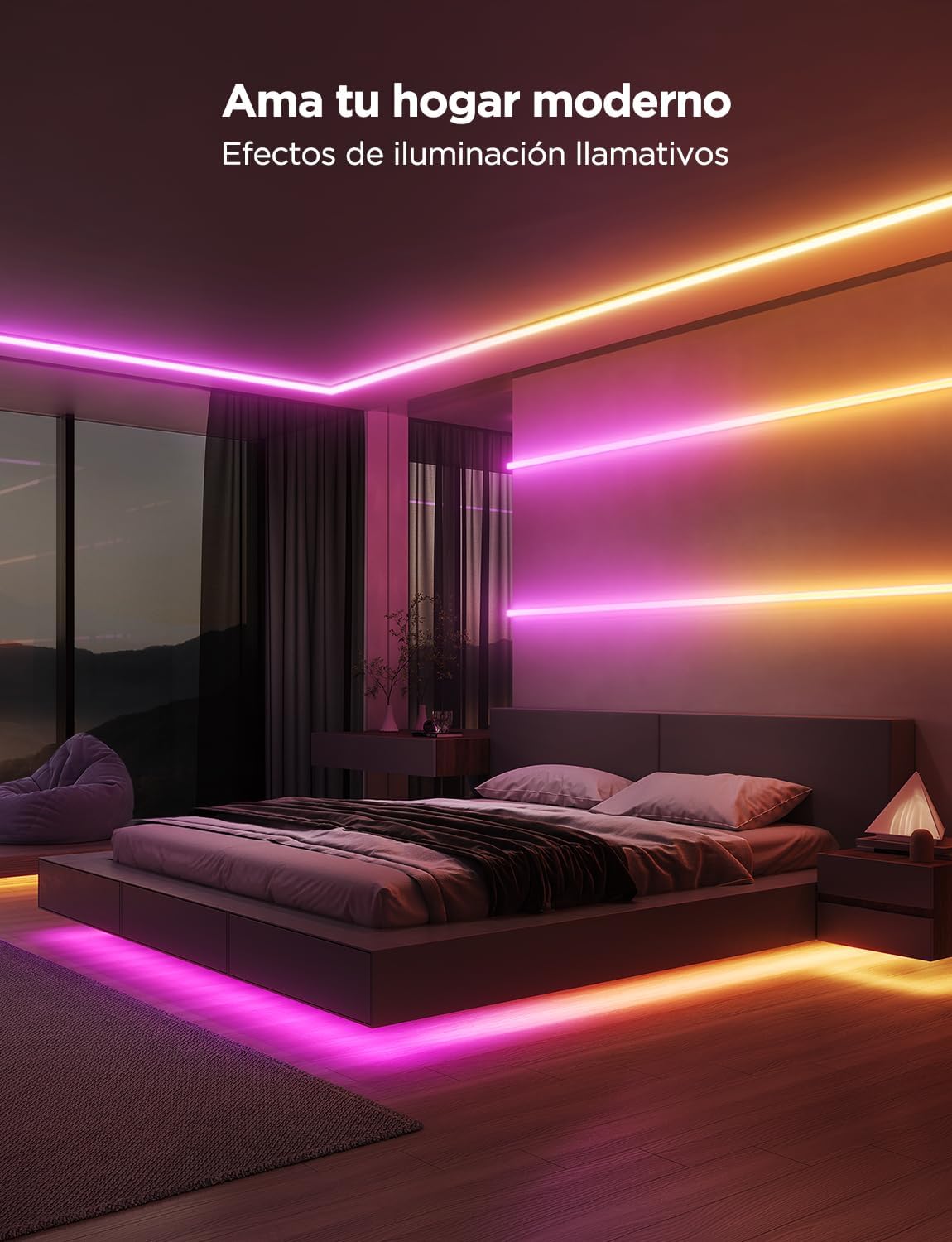 Detalle de Govee Tiras de LED RGBIC con Cubiertas, 10M, Alexa y Google