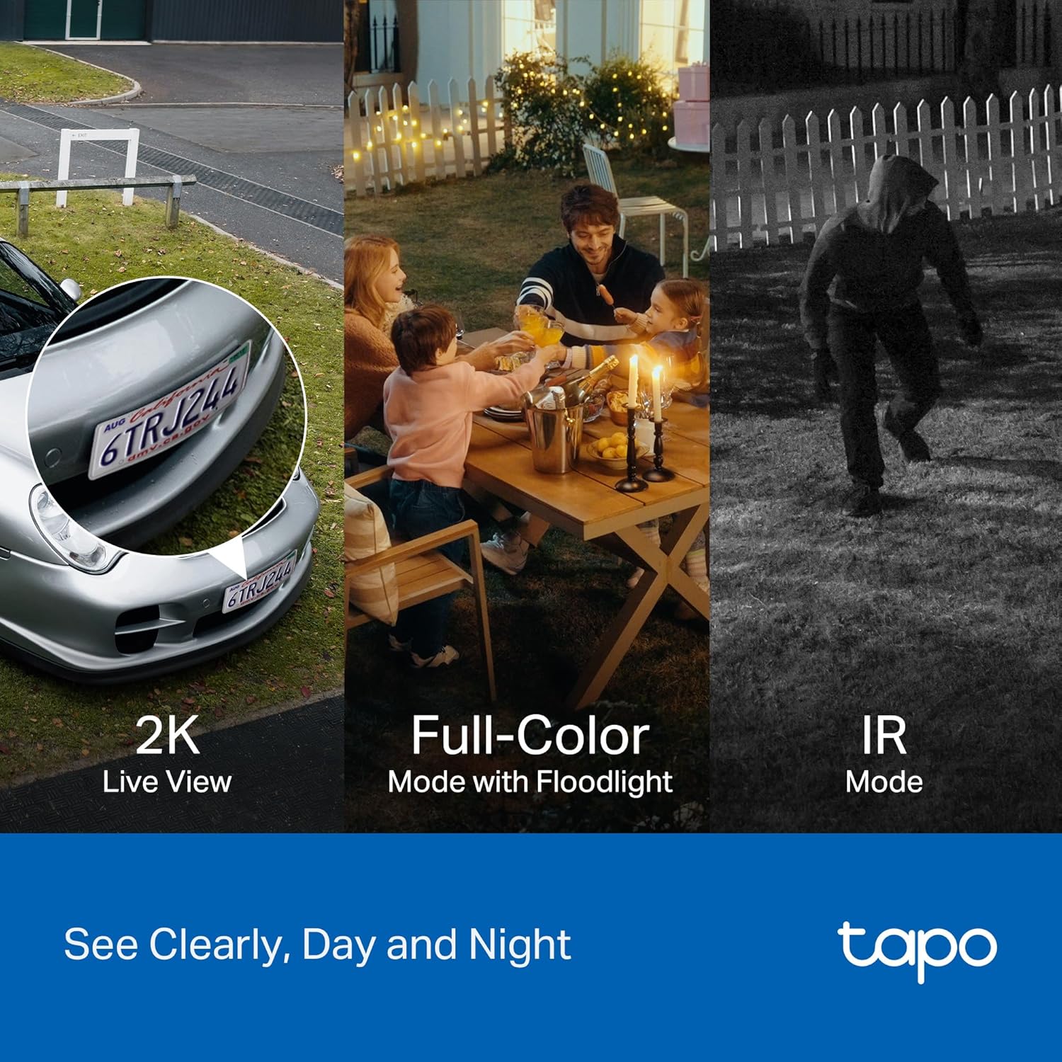 Detalle de NEW Tapo C710 2K 3MP Pan/Tilt Outdoor Security Camera with 1500 Lumen Floodlight