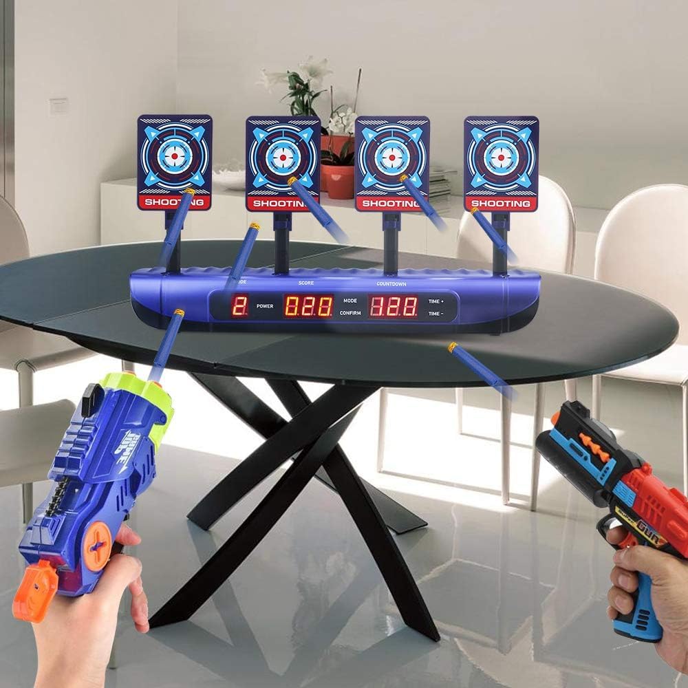 Detalle 2 de Zielscheibe für Nerf Pistole – Elektronisches Ziel mit 4 Spielmodi und regelmäßigem Zurücksetzen