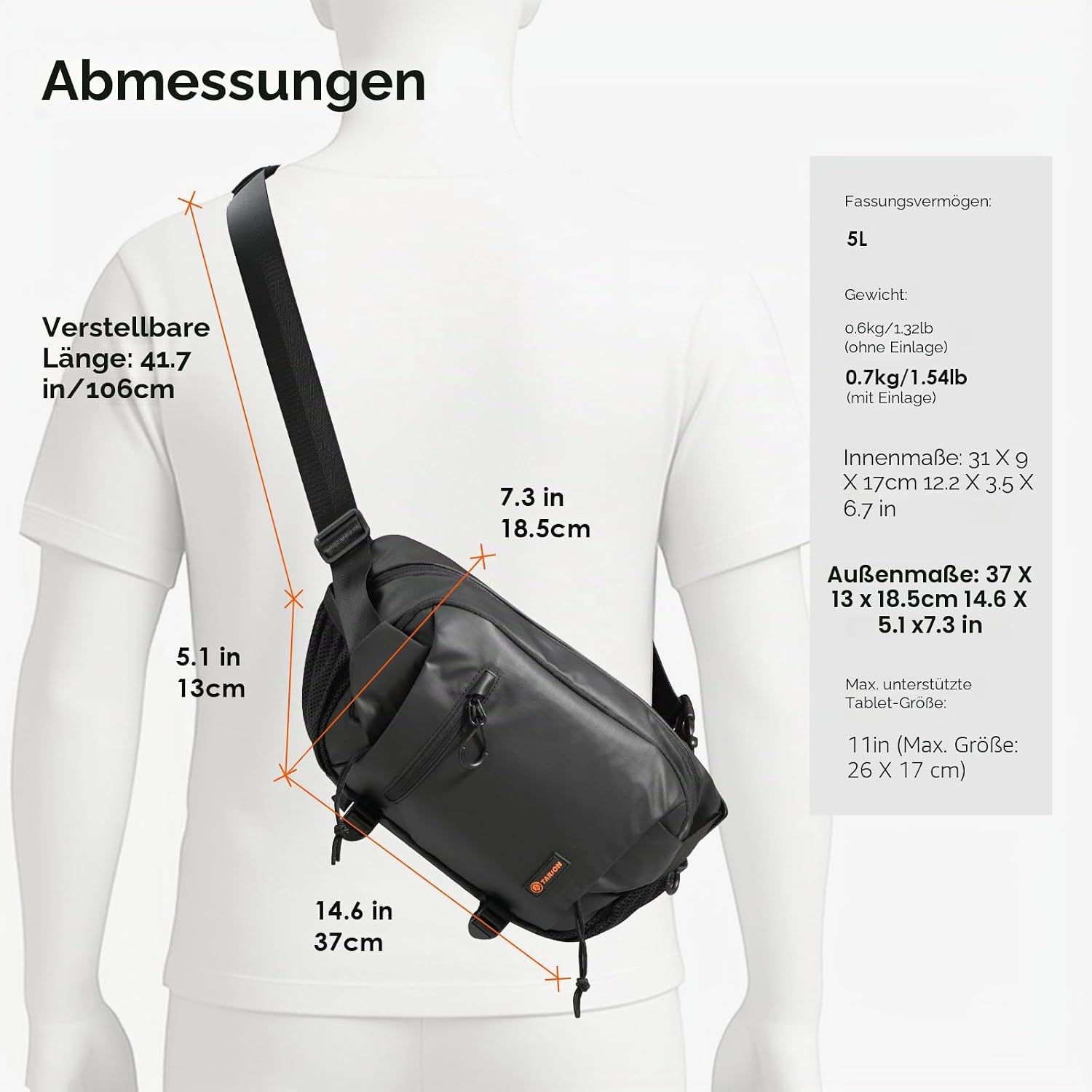 Thumbnail 6 de TARION Kameratasche DSLR Messenger Bag – Kleine 2-in-1 Crossbody mit 5L Fassungsvermögen