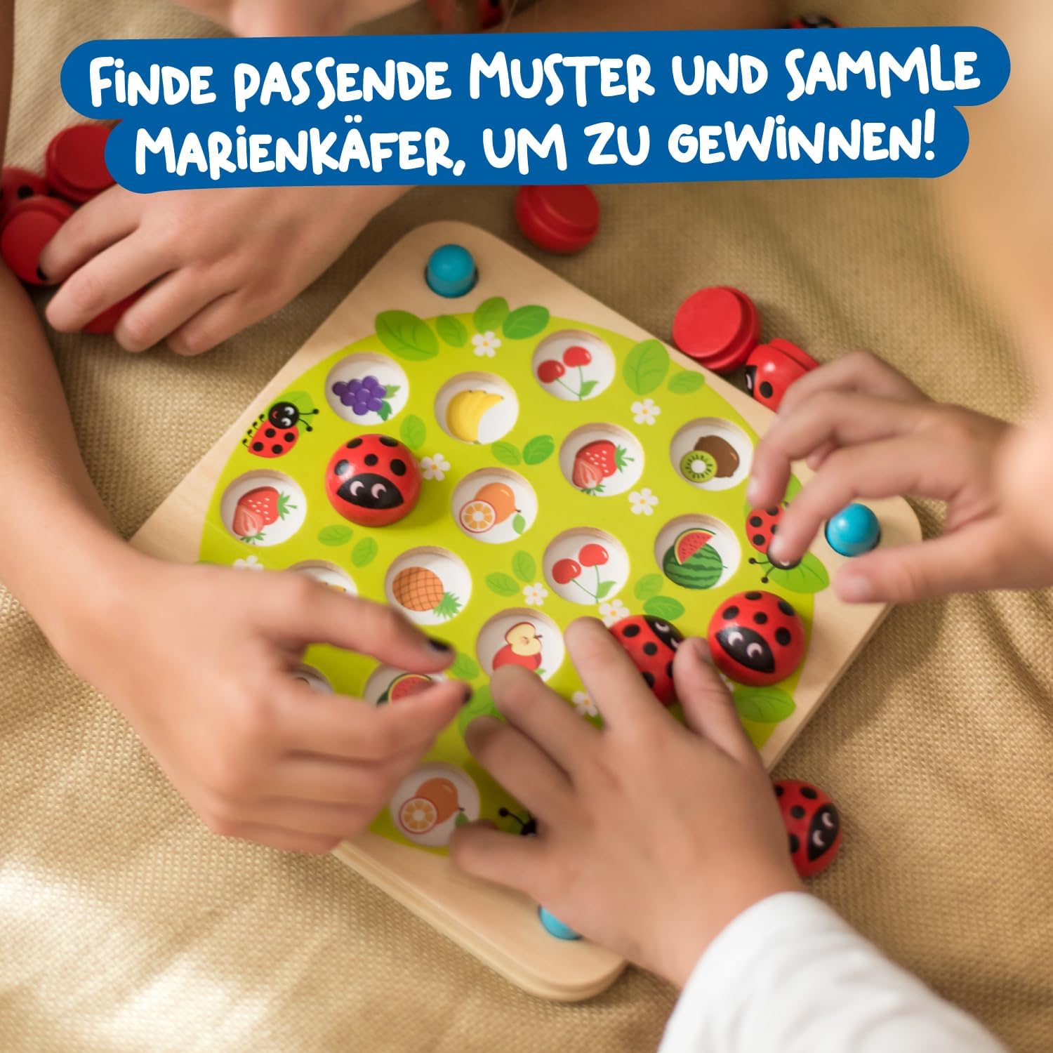 Detalle de Nene Toys Marienkäfer-Garten Gedächtnisspiel 10 Muster