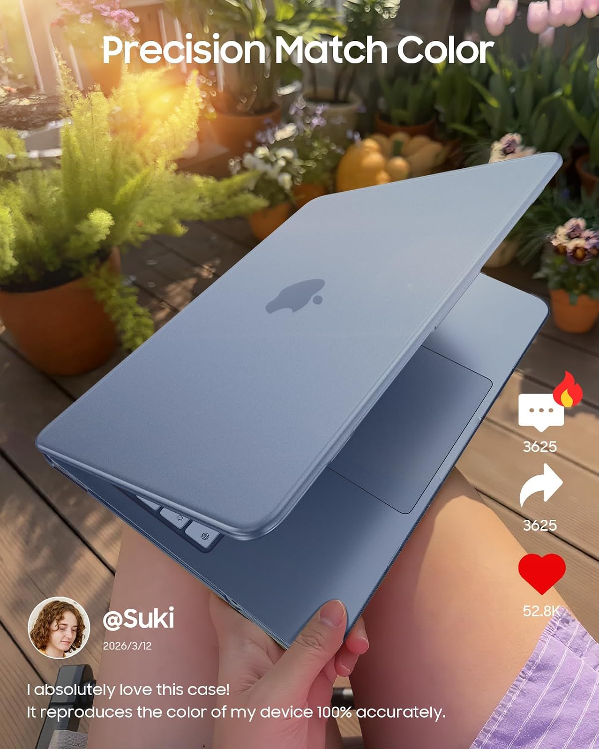 Detalle de FINTIE Case for Macbook Neo 13-inch (2026) A18 Pro – Ultra Slim Transparent Shell