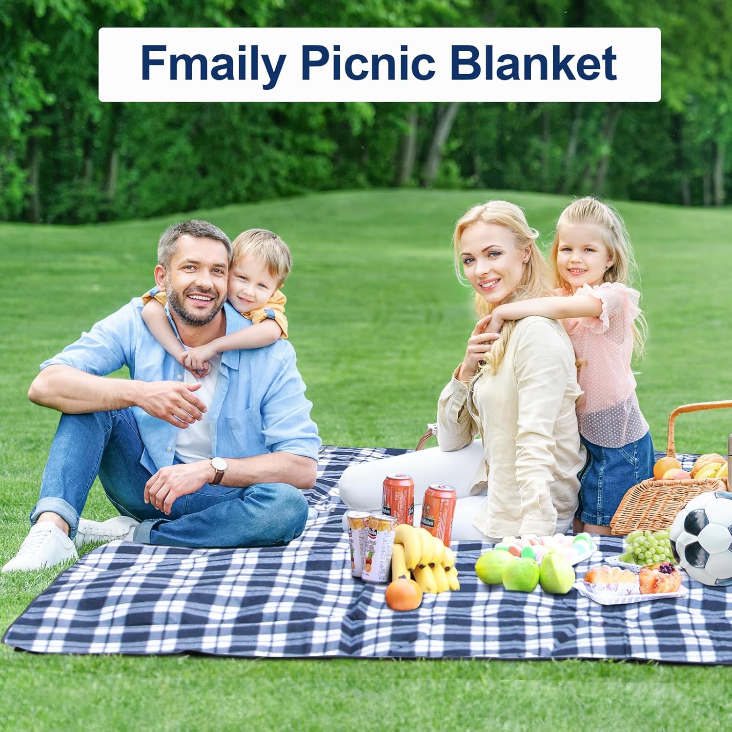 Thumbnail 1 de HUTHIM Picknickdecke 300 x 300 cm – wasserdichte Stranddecke mit Sandfrei-Konzept, faltbar und waschbar