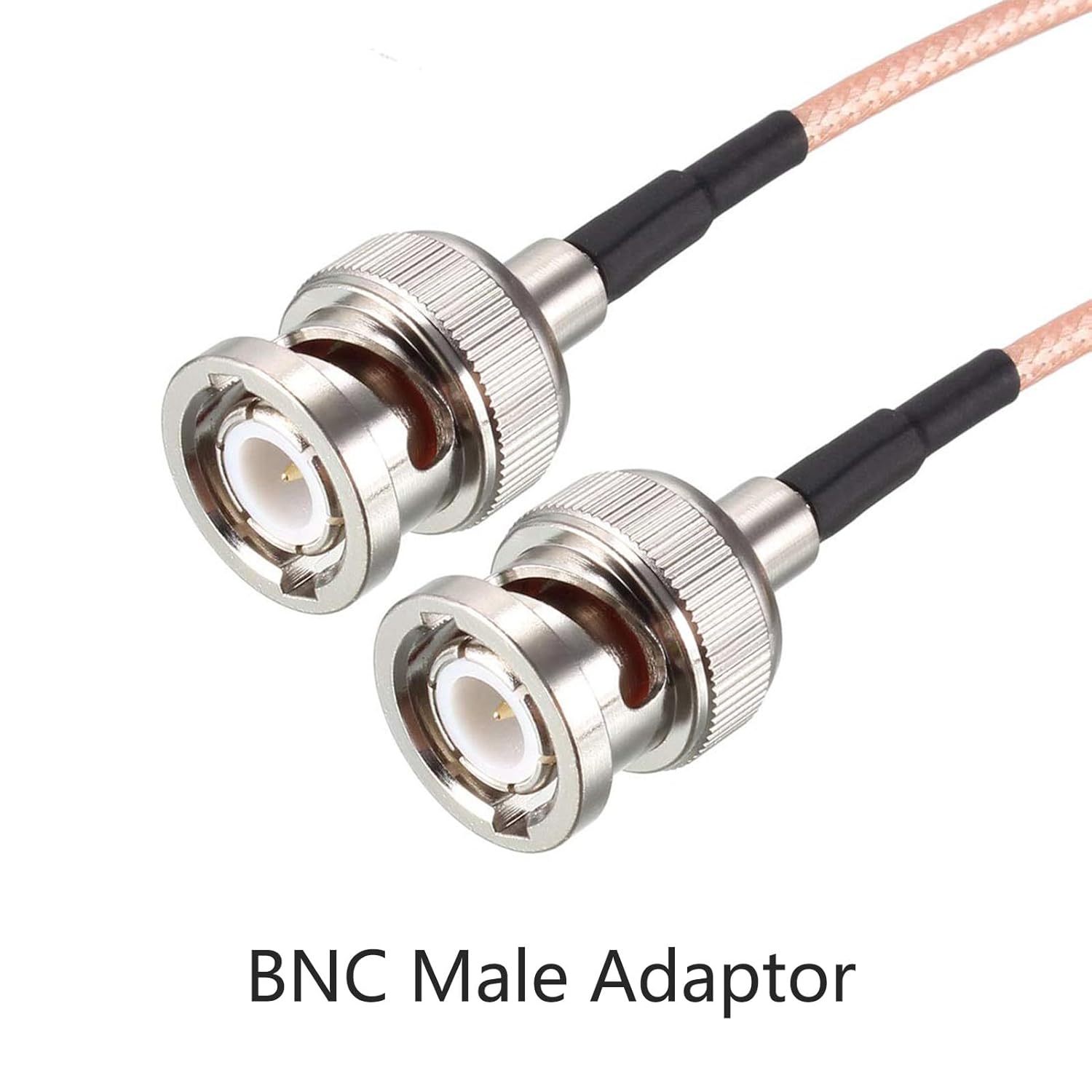 Detalle de MACHSWON RG316 2-Pack Coaxial Cables with BNC Male to BNC Male Connectors (1.5 ft) – 50 Ohm, Low Loss for CCTV and RF