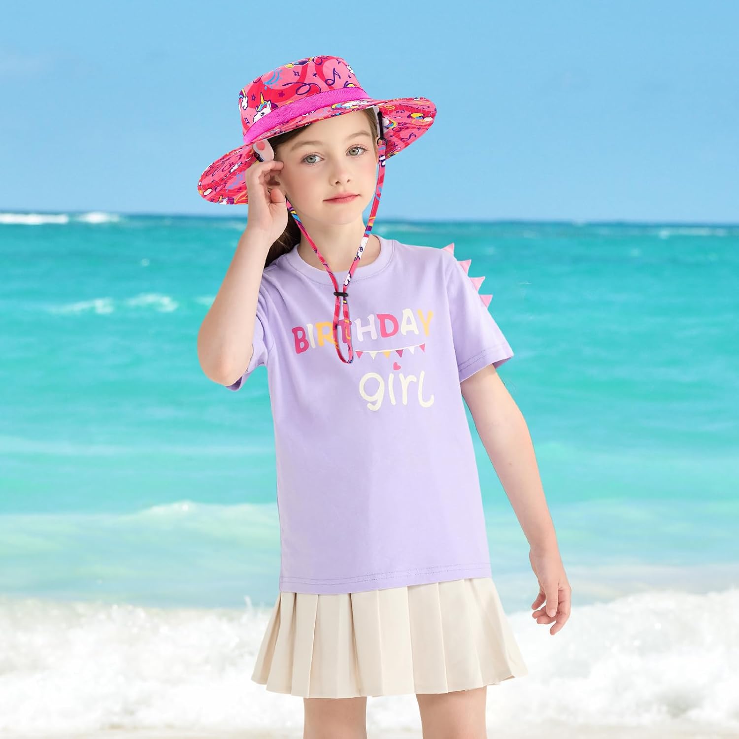 Thumbnail 5 de WAWSAM Kids Girls Sun Hat with UPF 50+ UV Protection, Adjustable Bucket Cap (Unicorn)