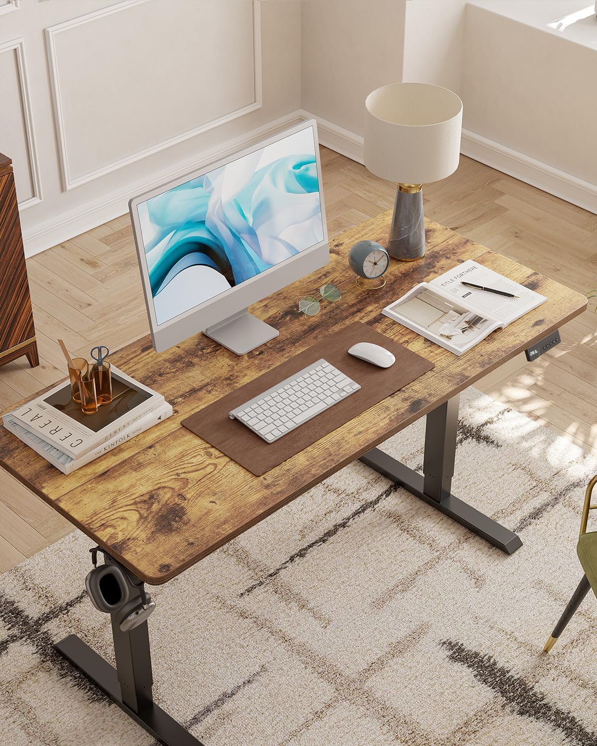 Detalle 2 de FEZIBO Electric Standing Desk 100 x 60 cm adjustable sit‑stand desk