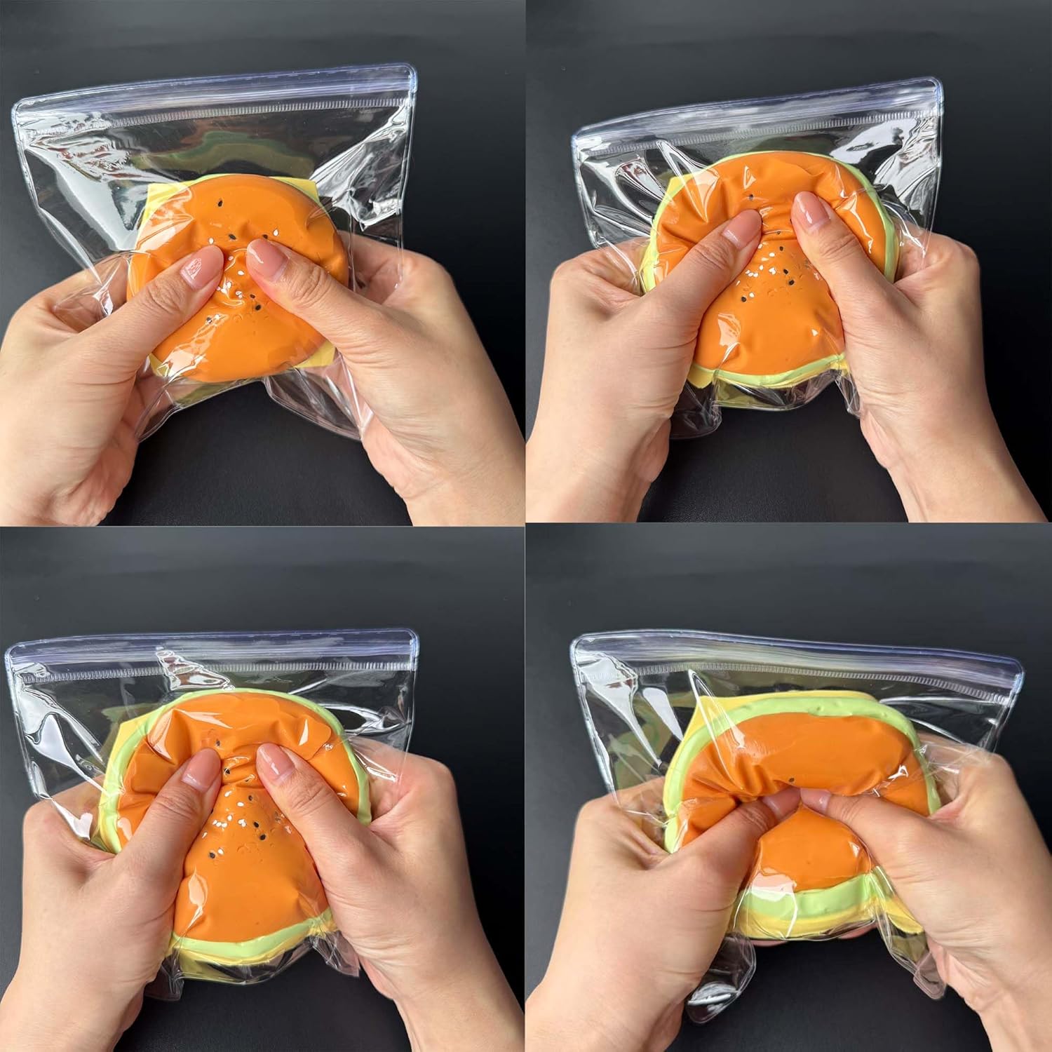 Thumbnail 3 de Taba Squishy Hamburger Toy: Realistic Silicone Stress Relief Fidget