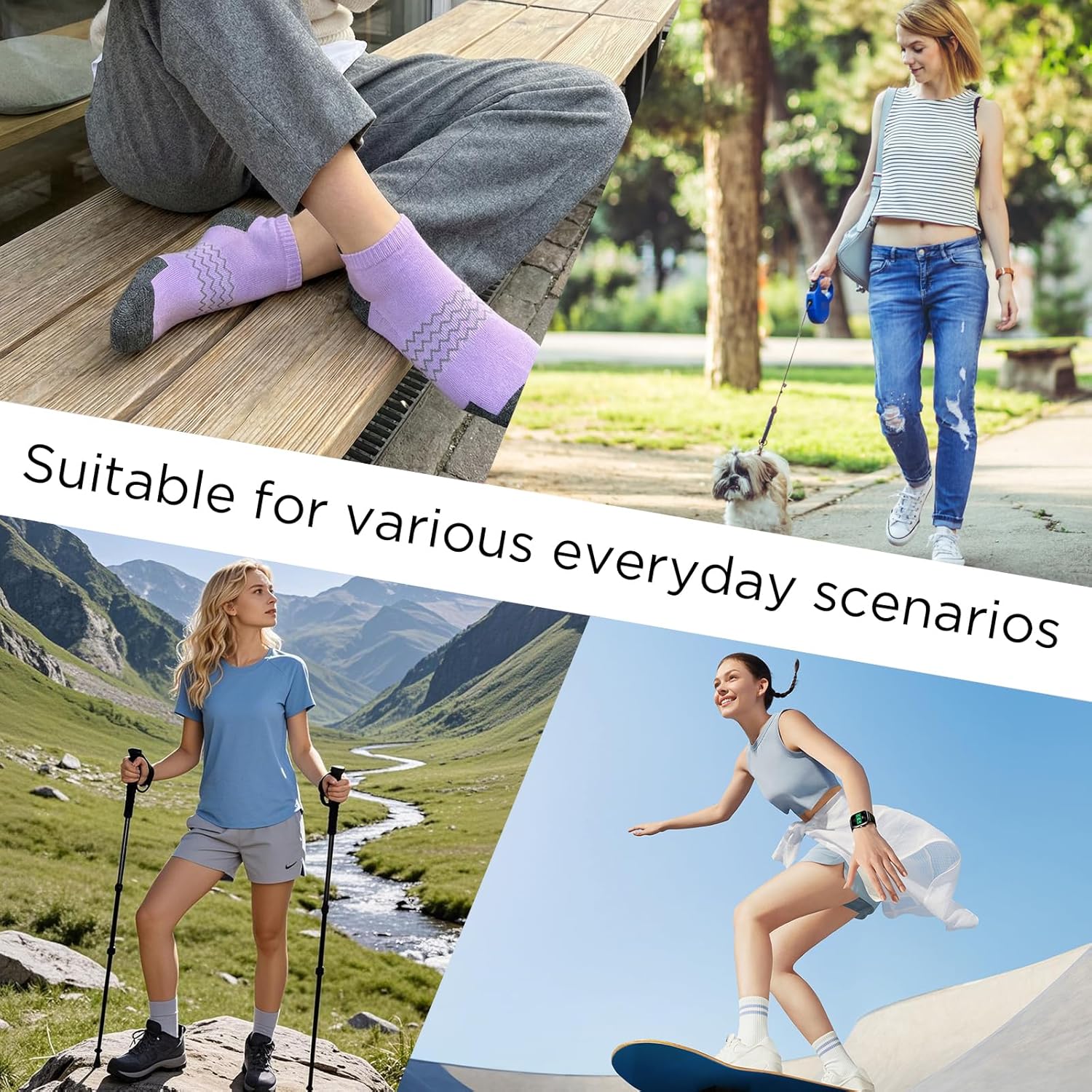 Thumbnail 5 de Briyat 6 Paires Chaussettes Femme Socquettes – confort, respirabilité et protection pour le sport