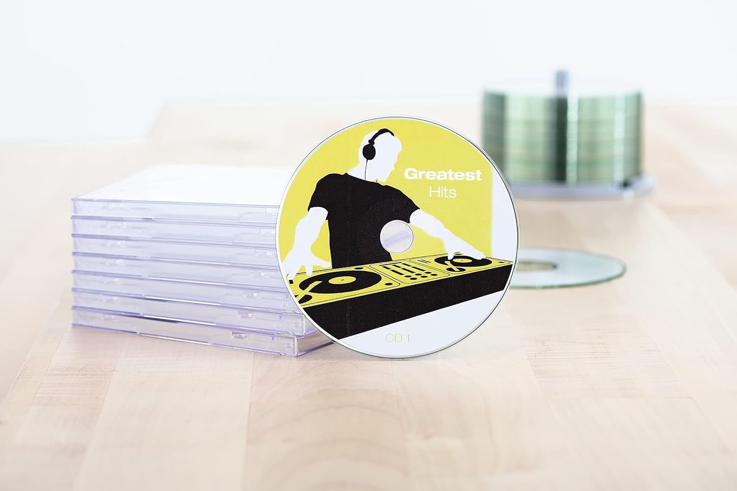 Detalle de HERMA 5115 CD/DVD-etiketten, Ø 116 mm, dekkend wit, 25 A4-vellen