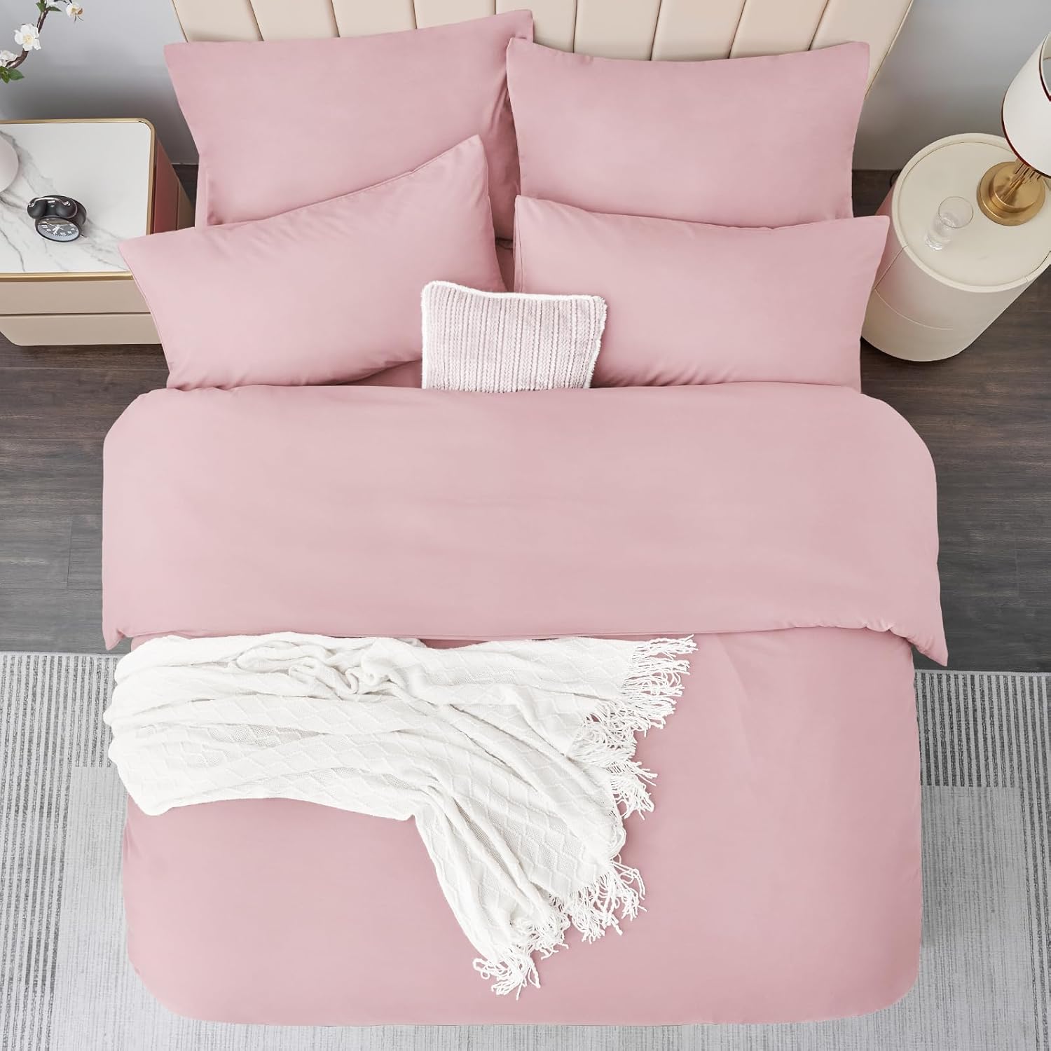 Thumbnail 2 de Aisbo Bettwäsche 200x220 3-teilig in Rosa (Mikrofaser) mit Reißverschluss