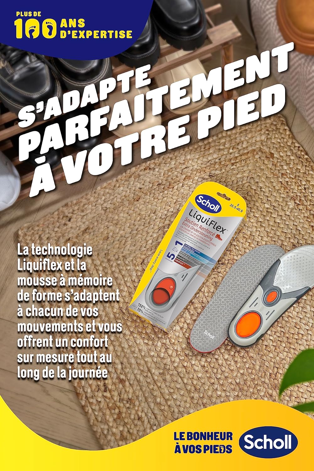 Thumbnail 3 de Dr. Scholl's Liquid Flex inläggssulor för dam med minnesskum och fotvalvsstöd