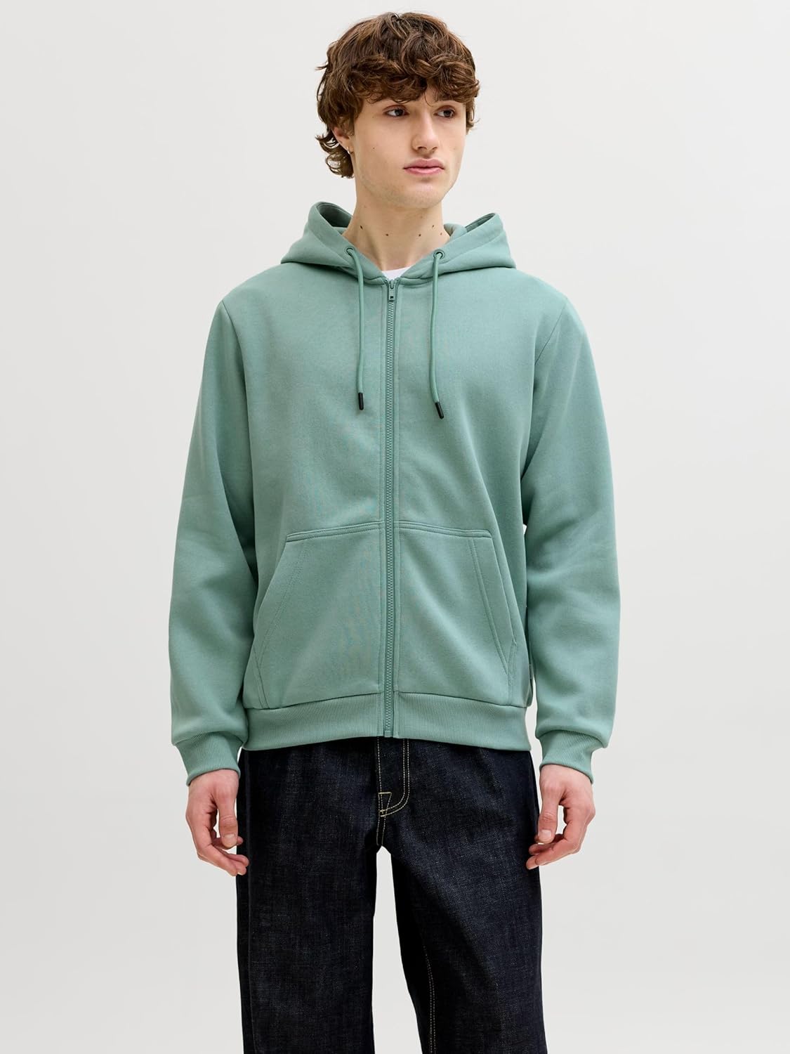 Thumbnail 1 de Jack & Jones Zip Hoodie Plain con cappuccio e zip, felpa da uomo