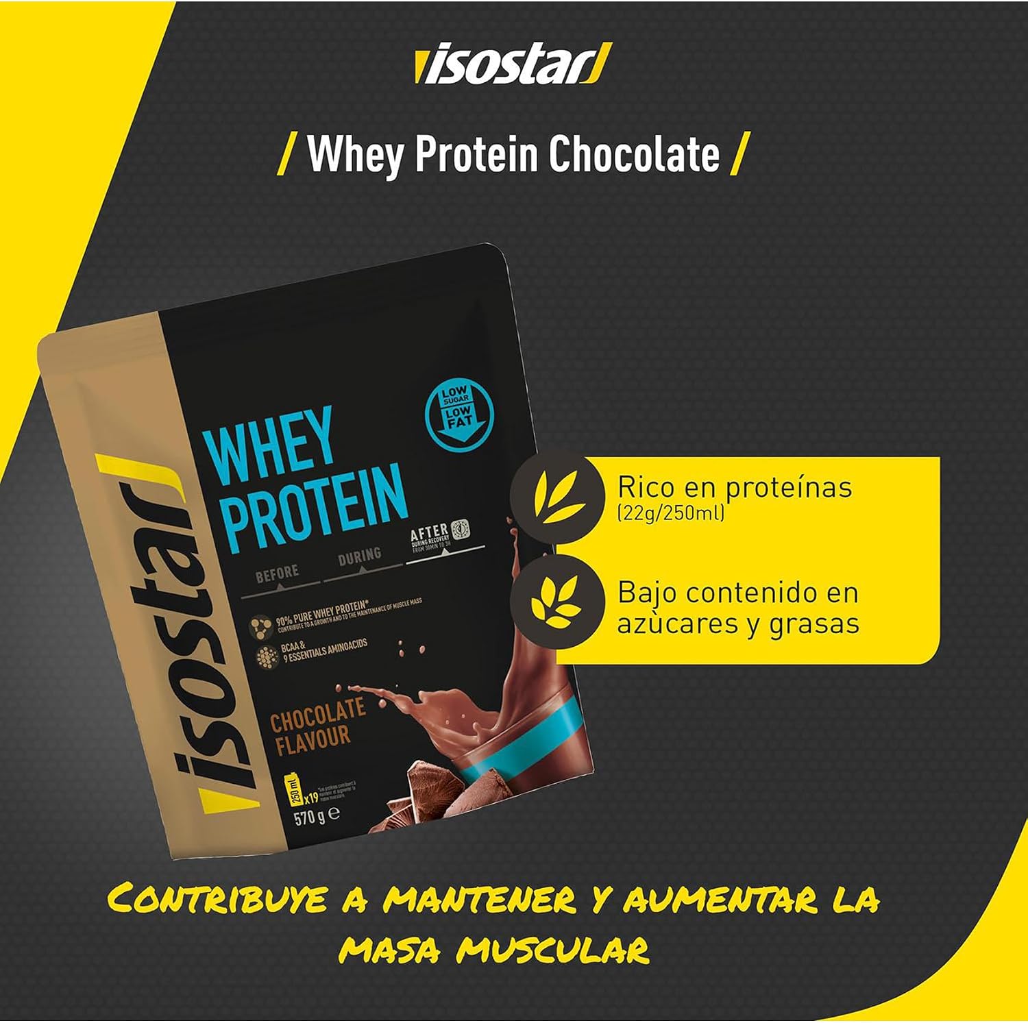 Thumbnail 1 de ISOSTAR Whey Protein Chocolate 90% - Aumento Muscular 💪