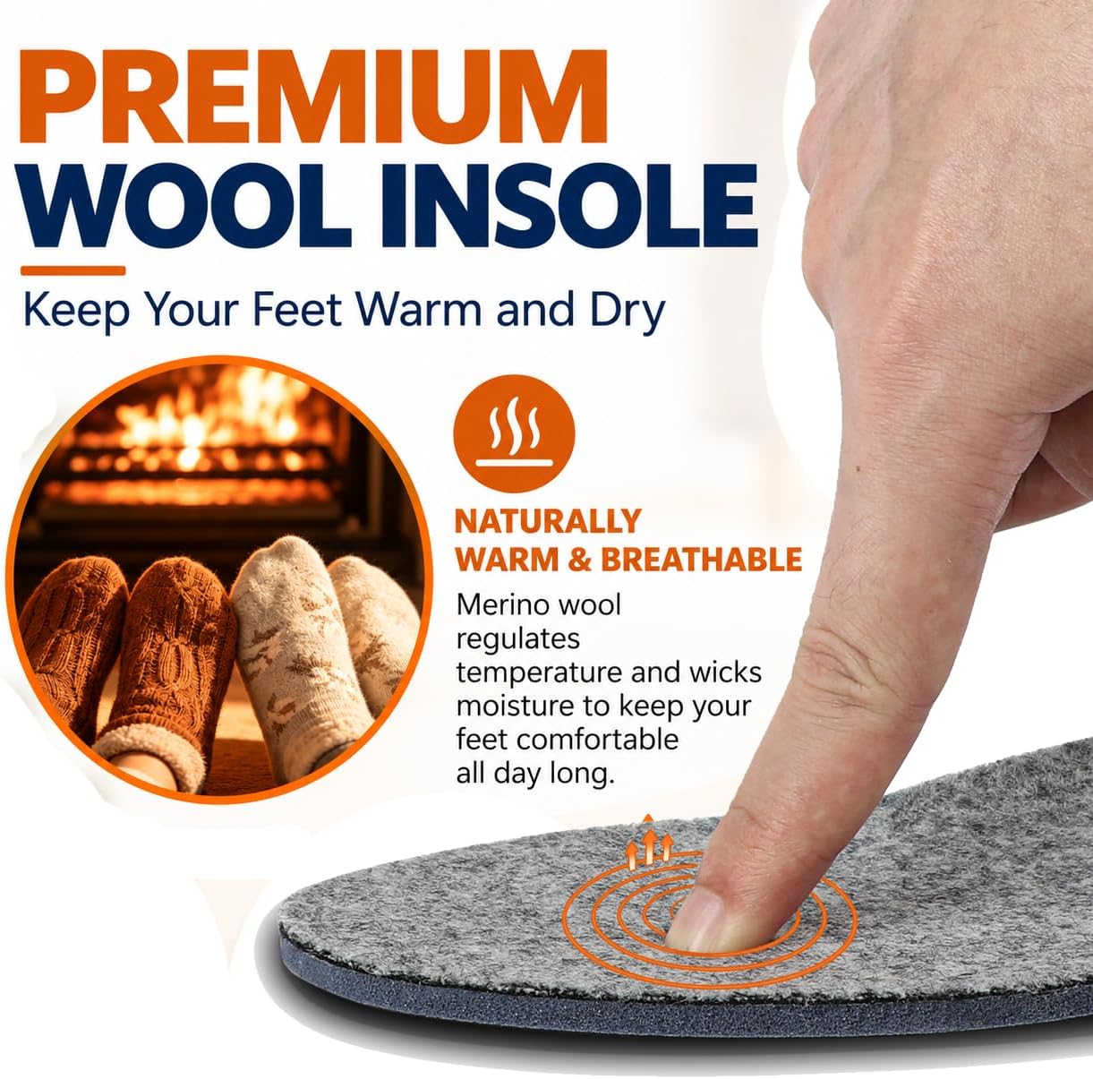Detalle 2 de Merino Wool Insoles, EU 42/US 9