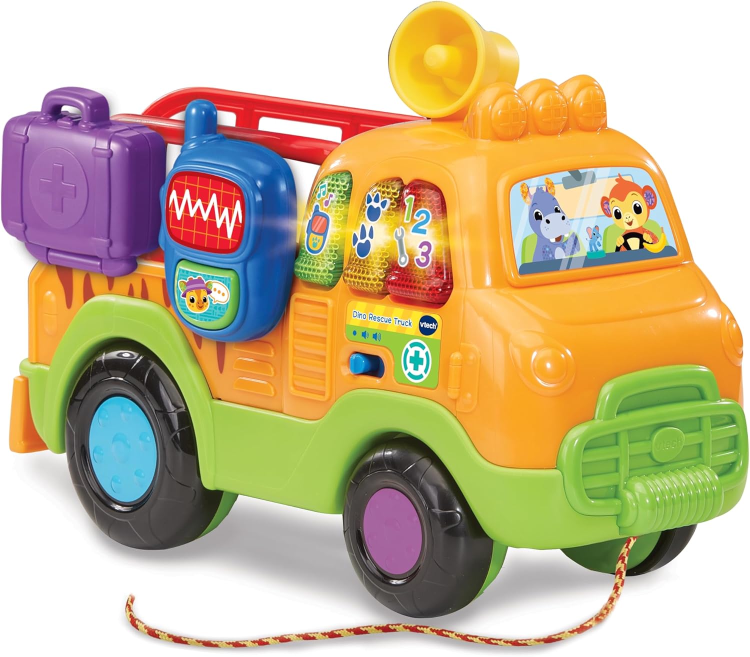 Thumbnail 4 de VTech Dino Rescue Truck pull-along toy with music, fine motor buttons and 3 songs (English version)
