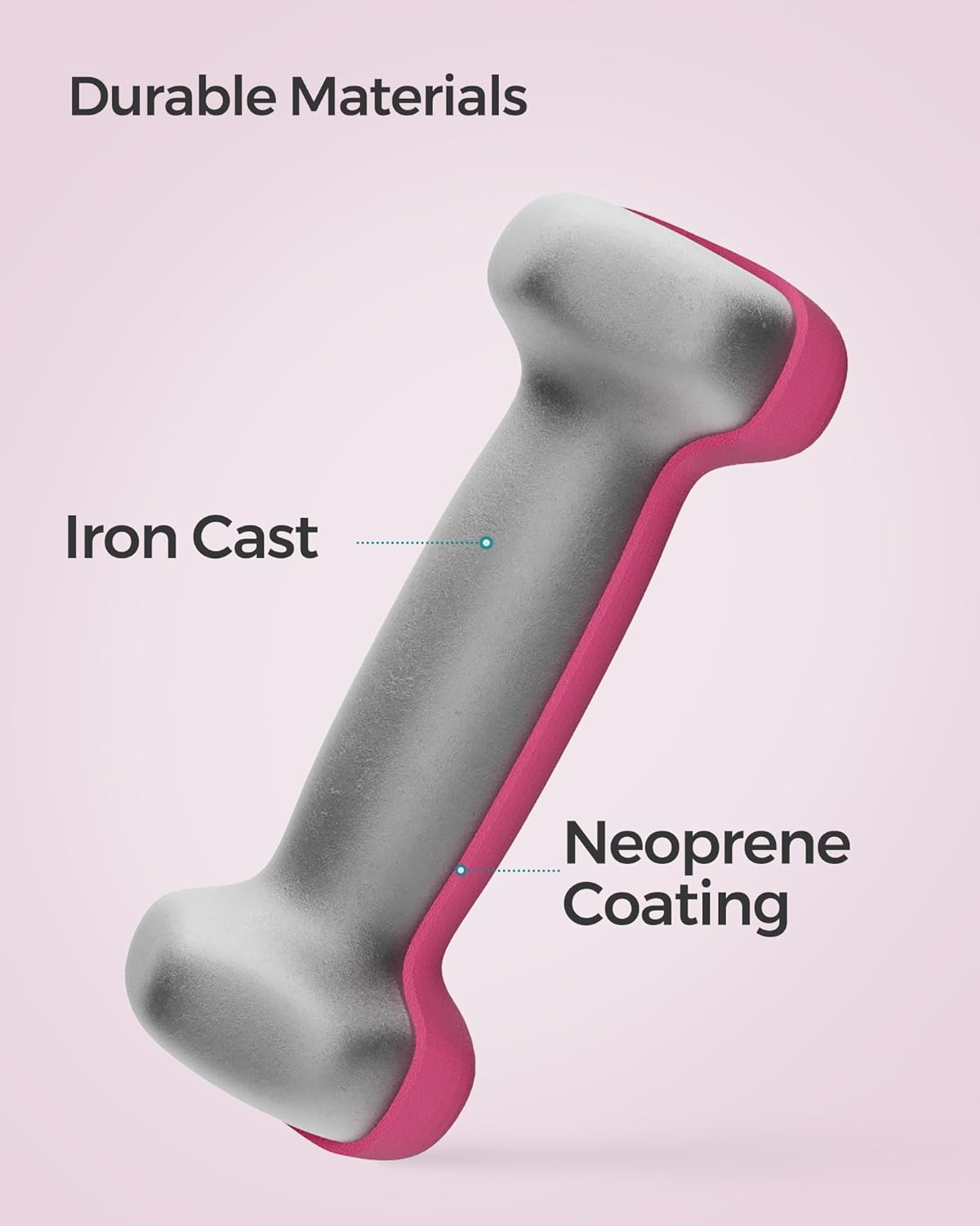 Thumbnail 5 de SONGMICS dumbbells set of 2 (hexagon neoprene-coated) for home strength and fitness workouts