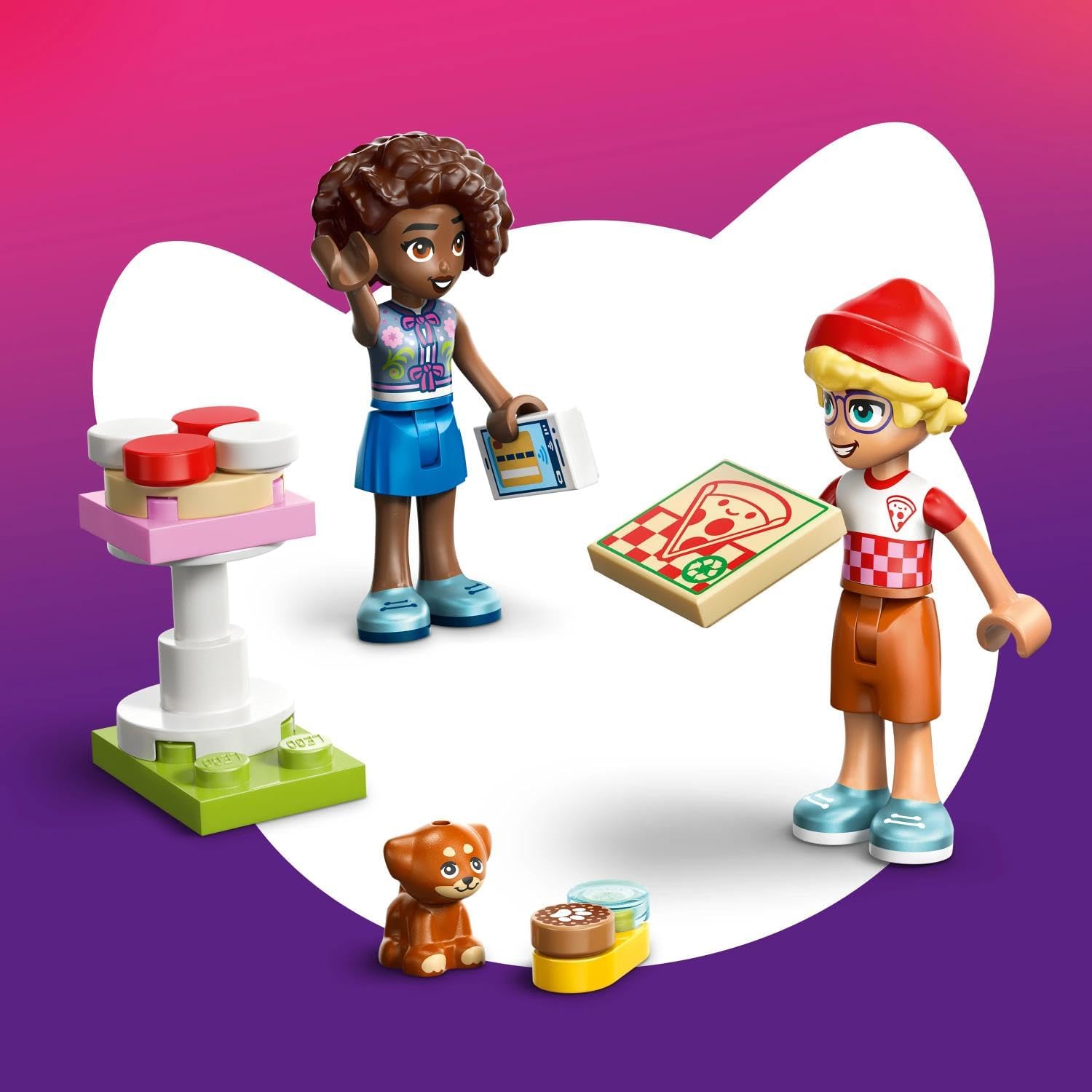 Detalle 2 de LEGO Friends 42694 Pizza Truck Building Set with 190 Pieces and 2 Mini Dolls