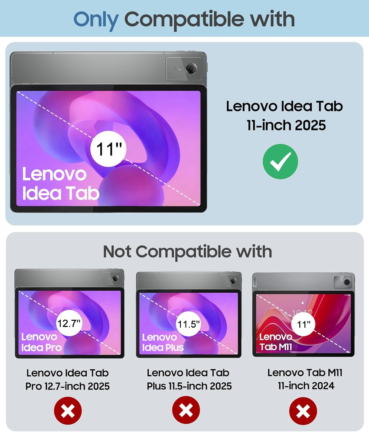 Detalle de MoKo Cover Lenovo Idea Tab 11 (2025) – Custodia ultrafine con porta penna, stand trifold e auto wake/sleep