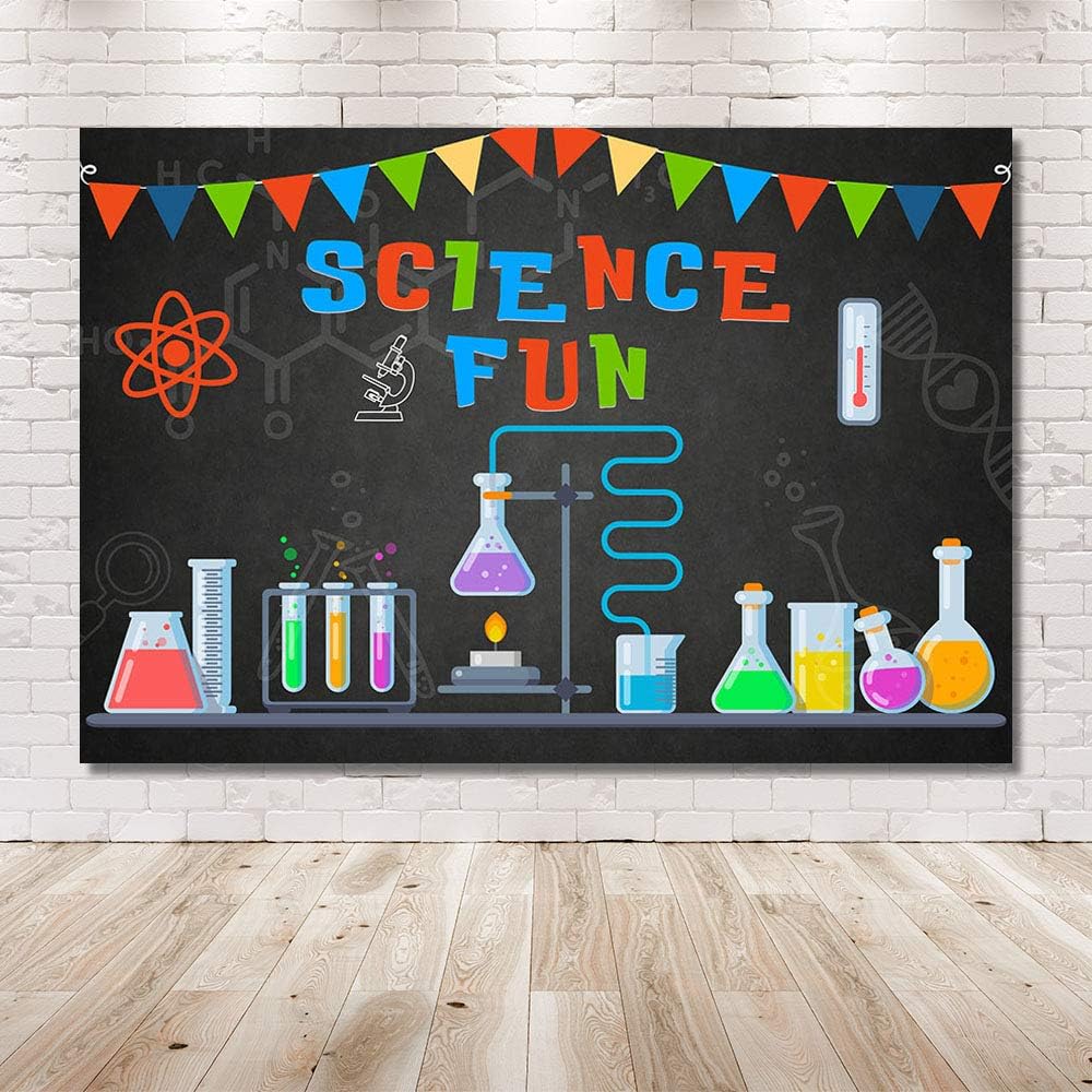 Detalle 2 de MEHOFOND 7x5ft science experiment backdrop for cake smash photos and party decoration
