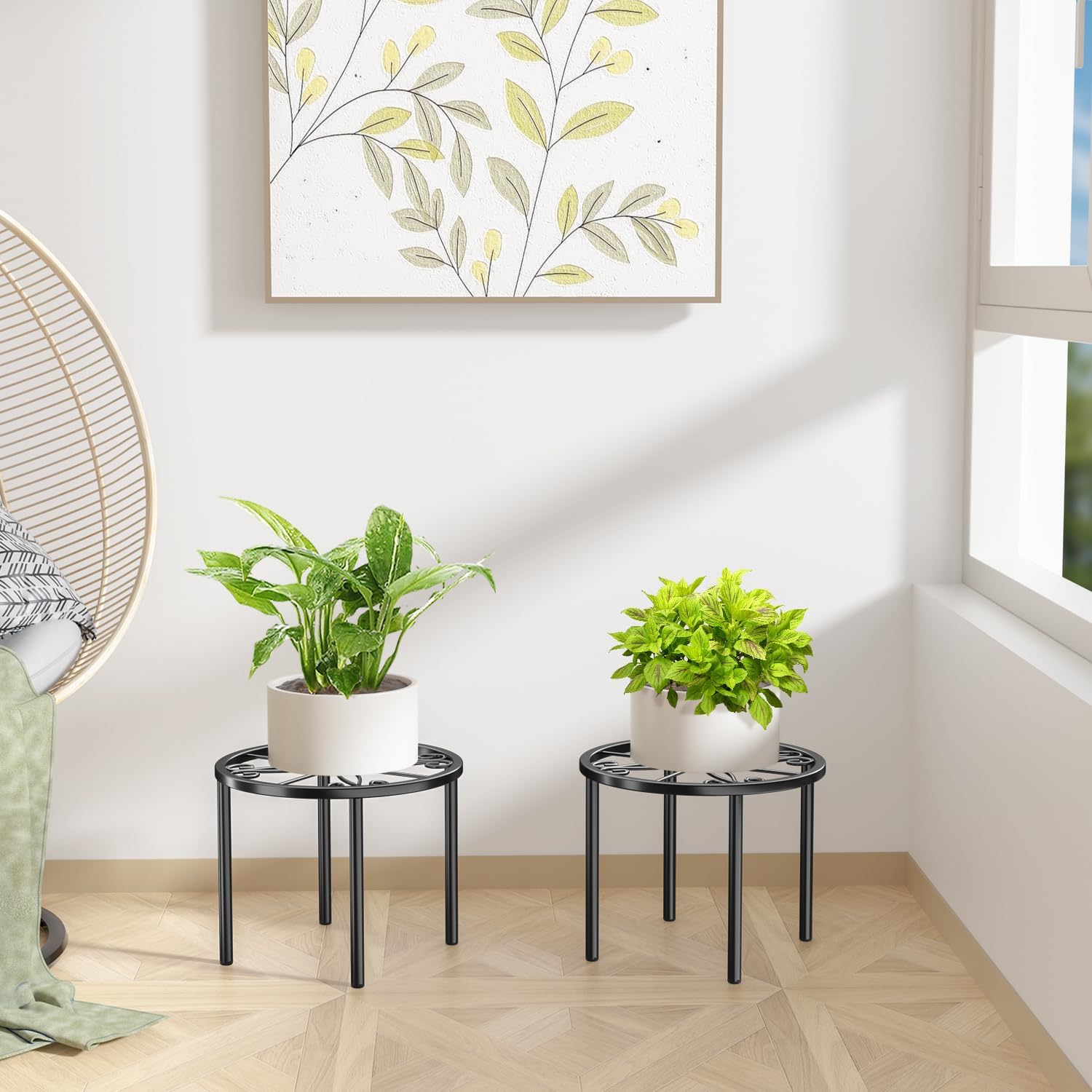 Thumbnail 1 de Josmimic 2 Pack Metal Plant Stand 20 cm plant holder