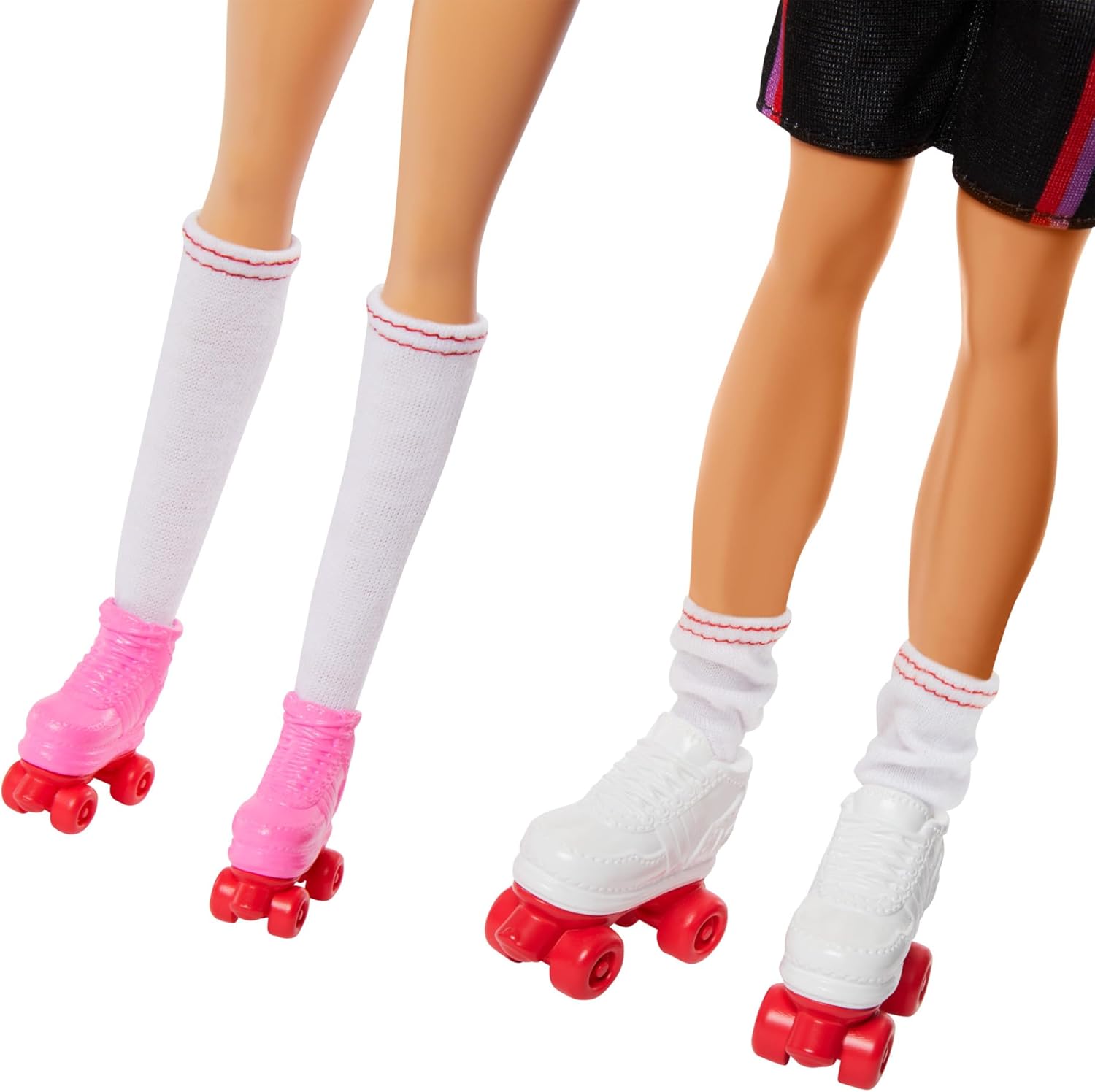 Detalle de Barbie e Ken sui Pattini a Rotelle – Set Fashionistas 65° Anniversario (2 bambole, 6 accessori anni ’80) HXK90