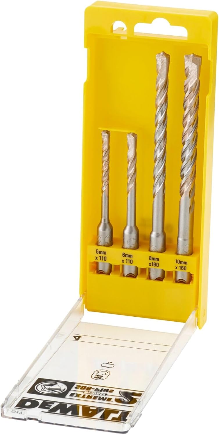 Thumbnail 1 de DEWALT DT9700-QZ Set 4 Punte SDS Plus in Cassettina – 5–6 x 110 mm e 8–10 x 160 mm
