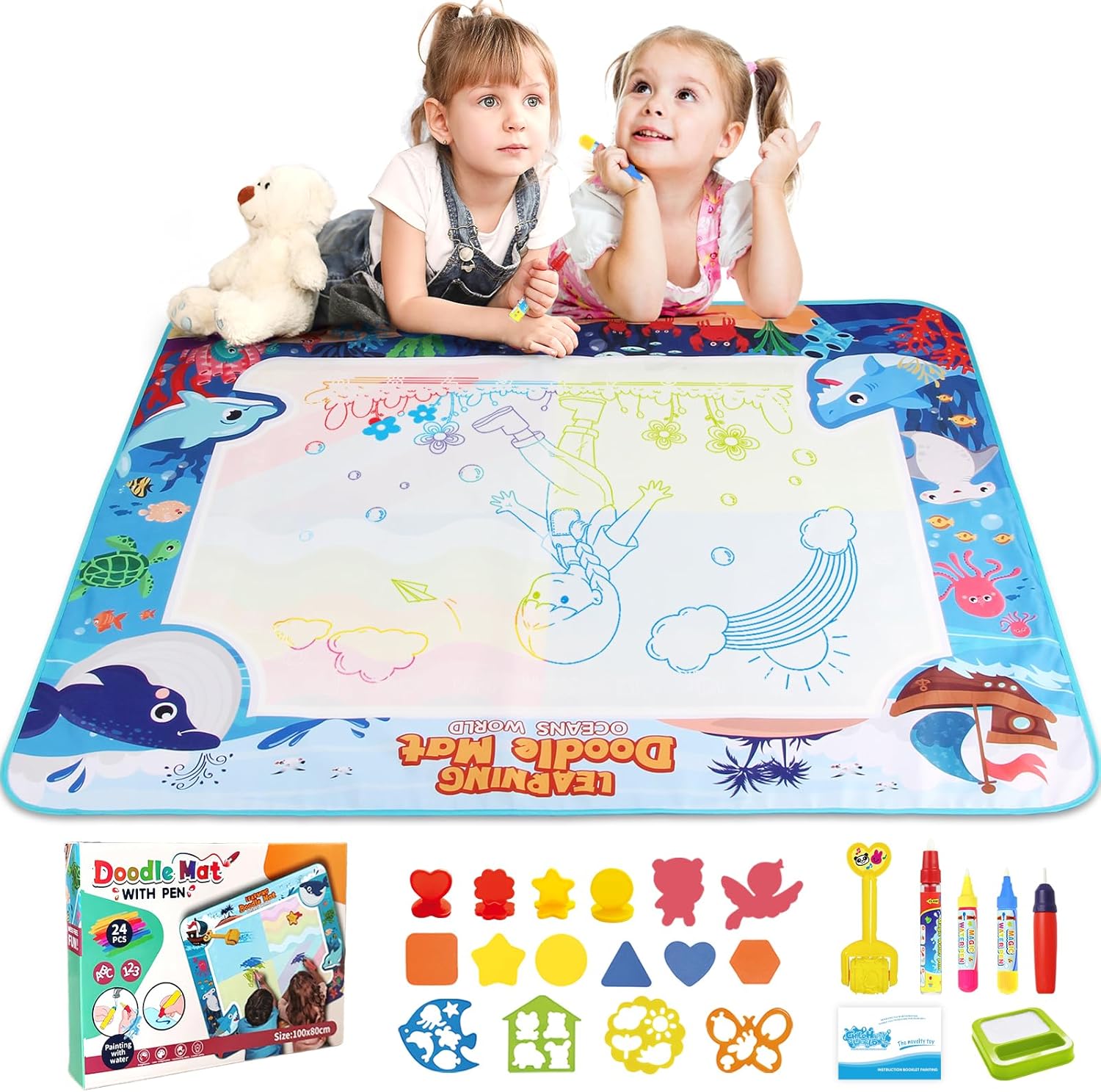 Detalle de Chellago Aqua Magic Doodle Matte – Malspaß mit Wasser für 1–6 Jahre
