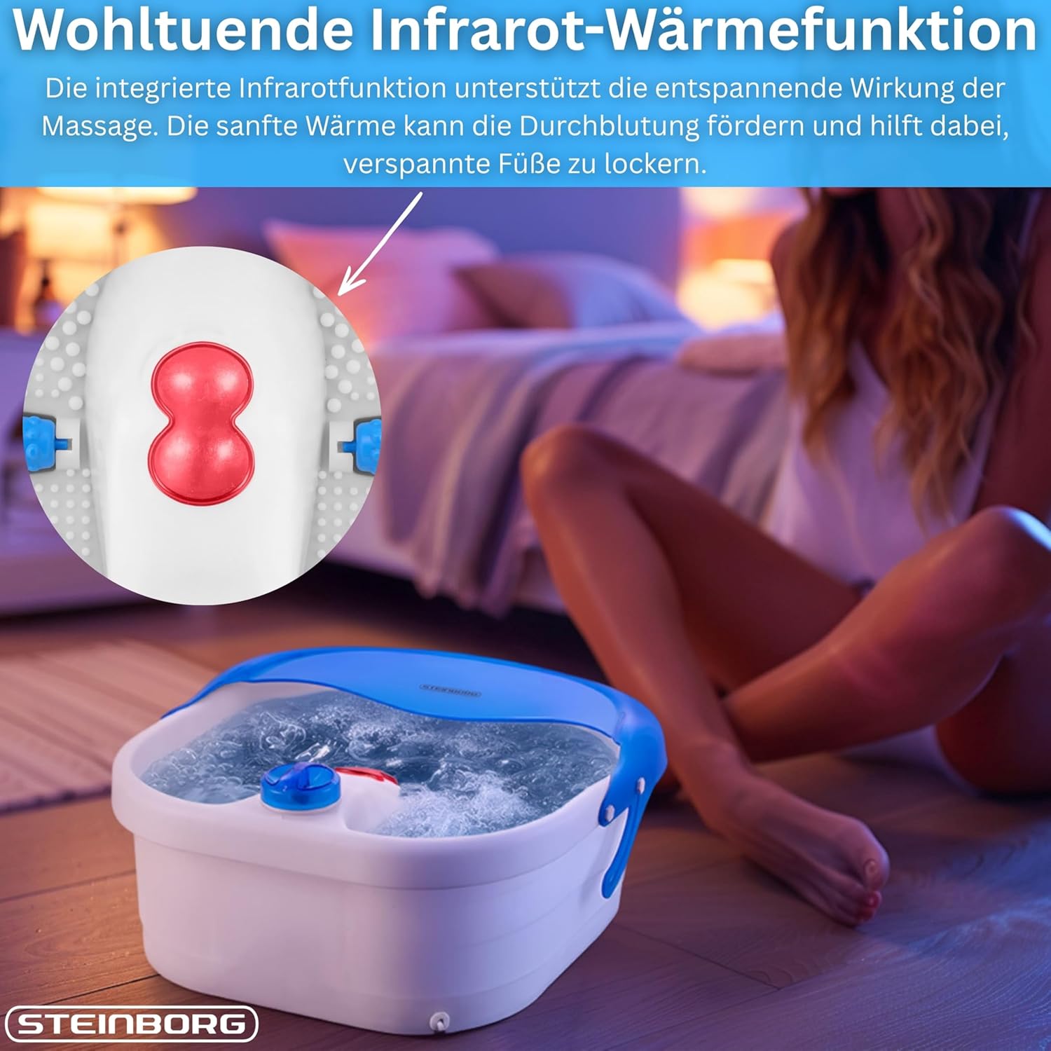 Thumbnail 5 de Steinborg Fußsprudelbad mit Massage & Infrarot Wärme – Wellness für zuhause