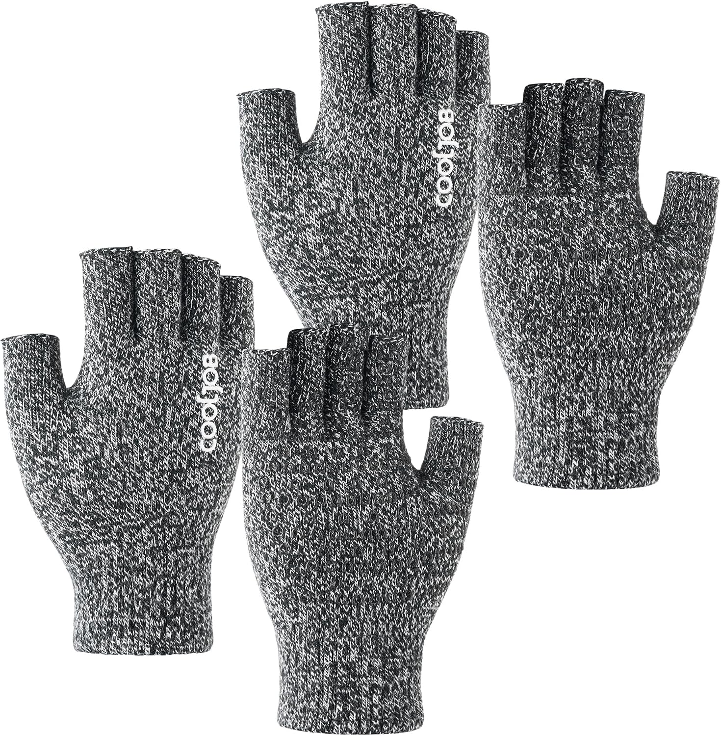 Thumbnail 5 de COOLJOB Winter Fingerless Thermal Gloves, 2 pairs