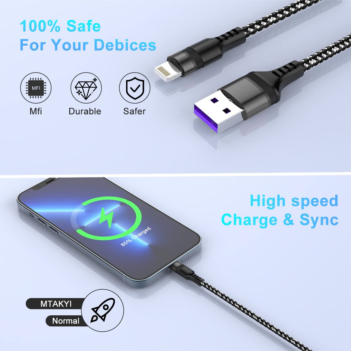 Detalle de Lightning iPhone Ladekabel 5 m von Apple