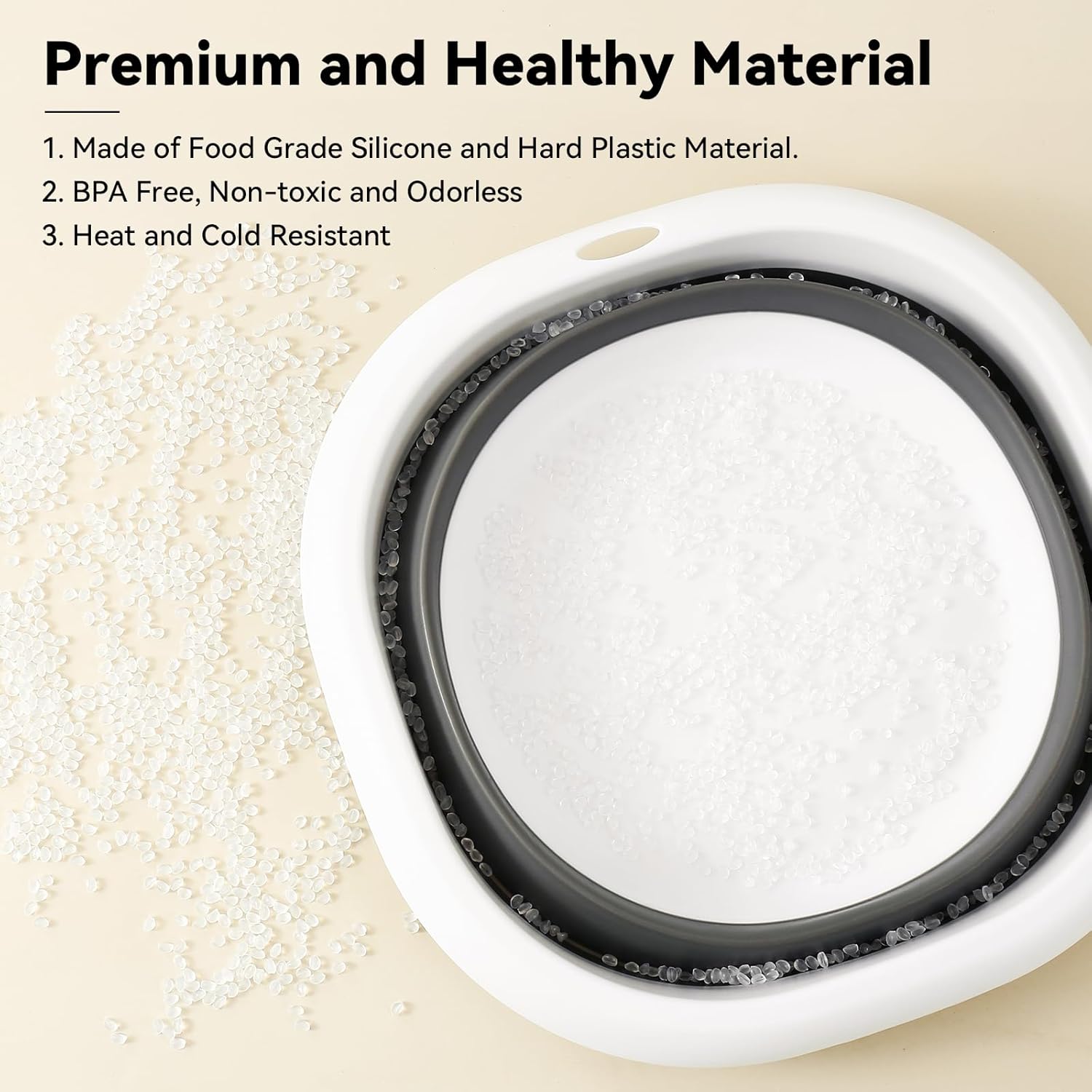 Thumbnail 1 de 4UBonLife Bacinella Pieghevole Multiuso in silicone TPE/PP da 5L