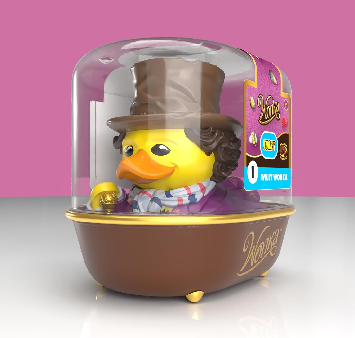 Detalle 2 de TUBBZ Erstausgabe: Willy Wonka als Cosplaying-Gummiente – Vinylfigur